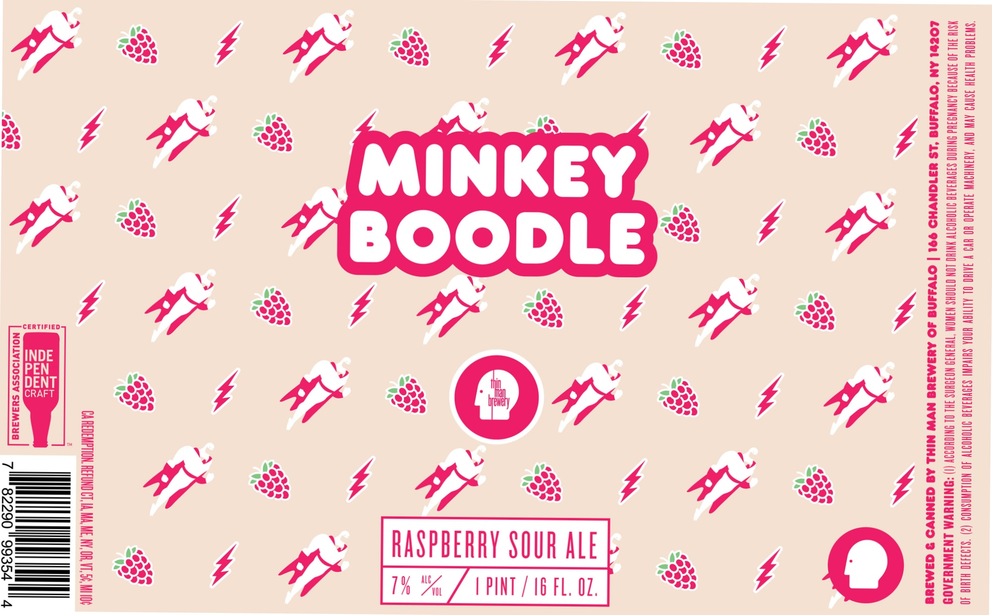 Minkey Boodle by Thin Man Brewery - beer label