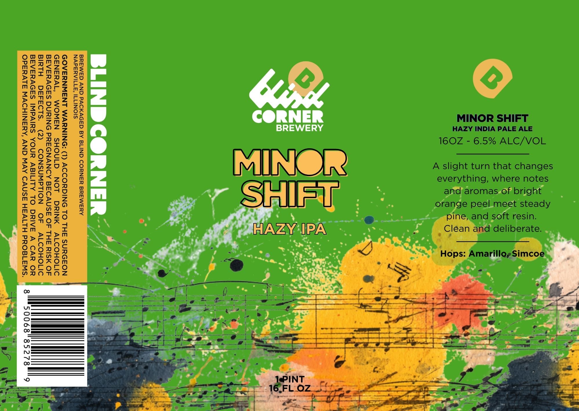 Minor Shift by Blind Corner Brewery - beer label