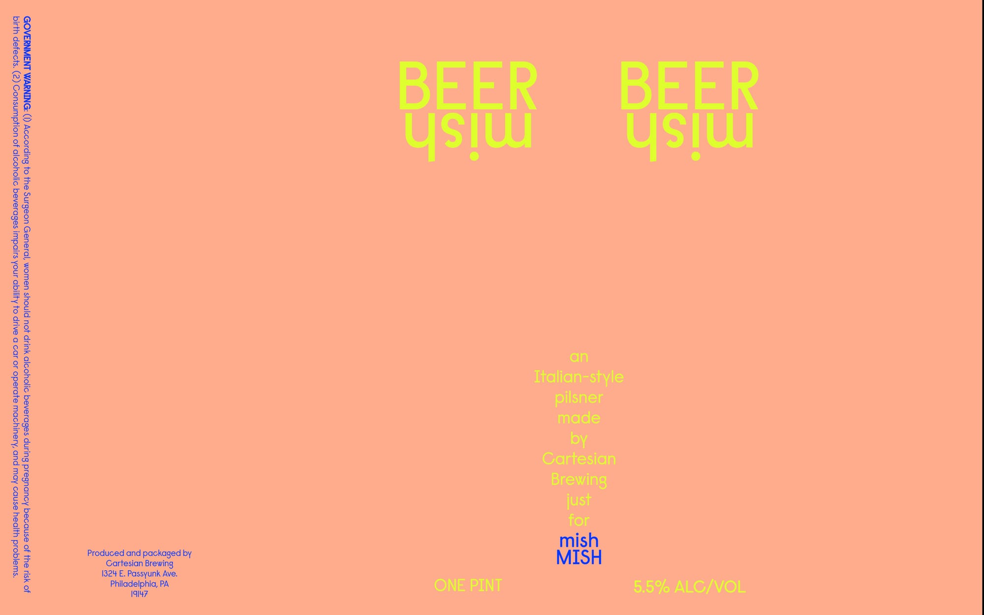 MISH by Cartesian Brewing - beer label