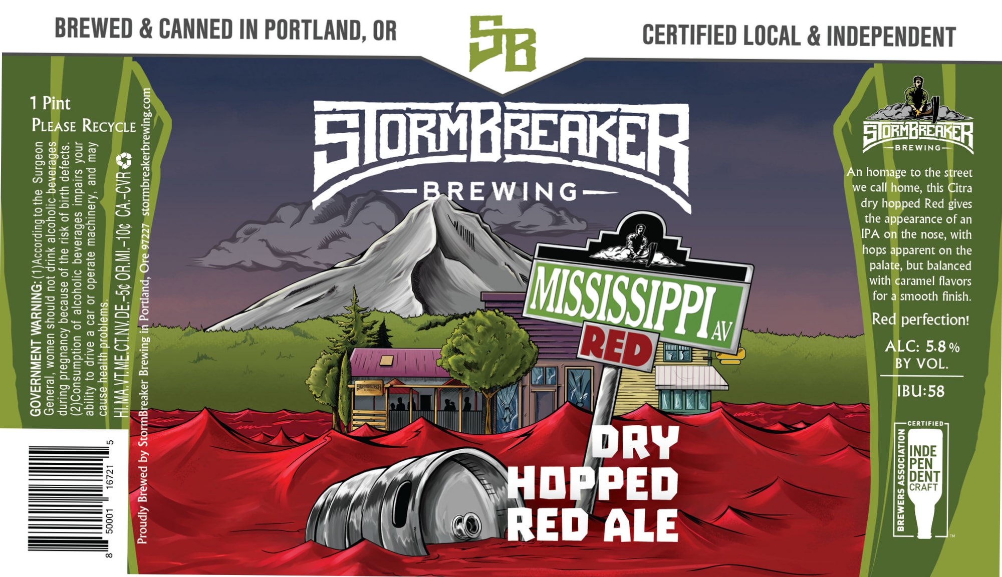 Mississippi Red by Stormbreaker Brewing - beer label