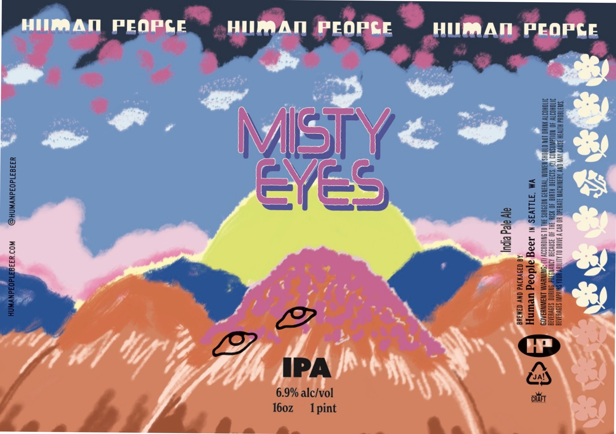 Misty Eyes by Human People - beer label