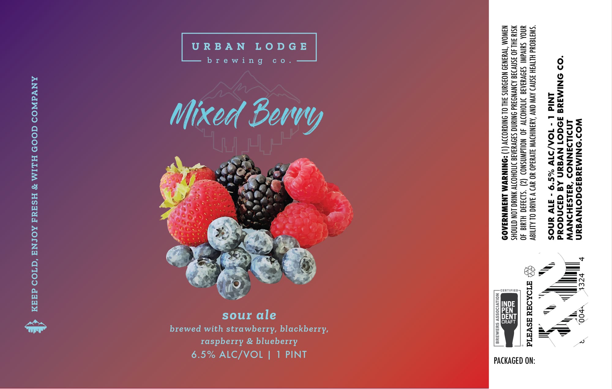 Mixed Berry by Urban Lodge Brewing Co. - beer label