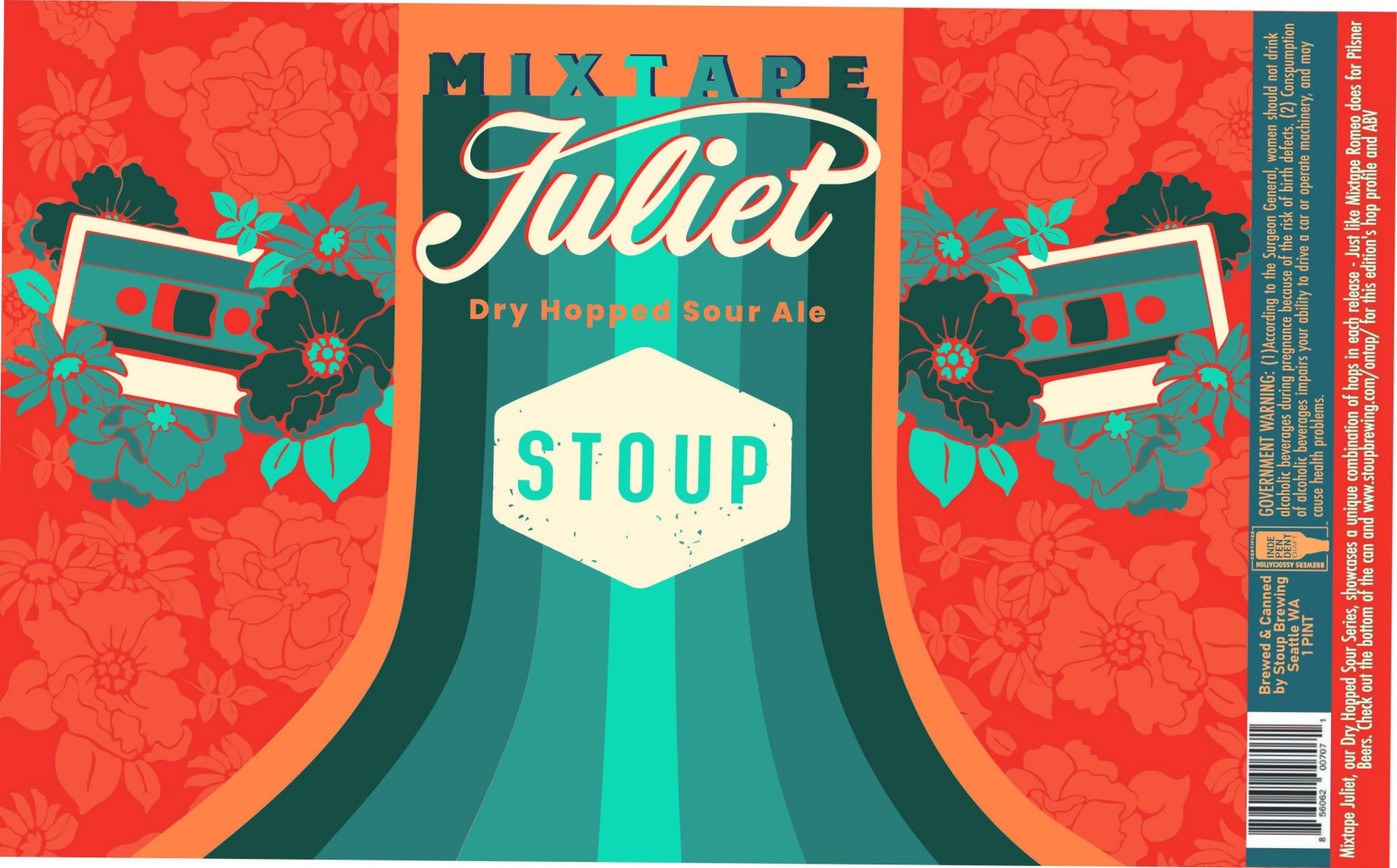 Mixtape Juliet by Stoup Brewing - beer label