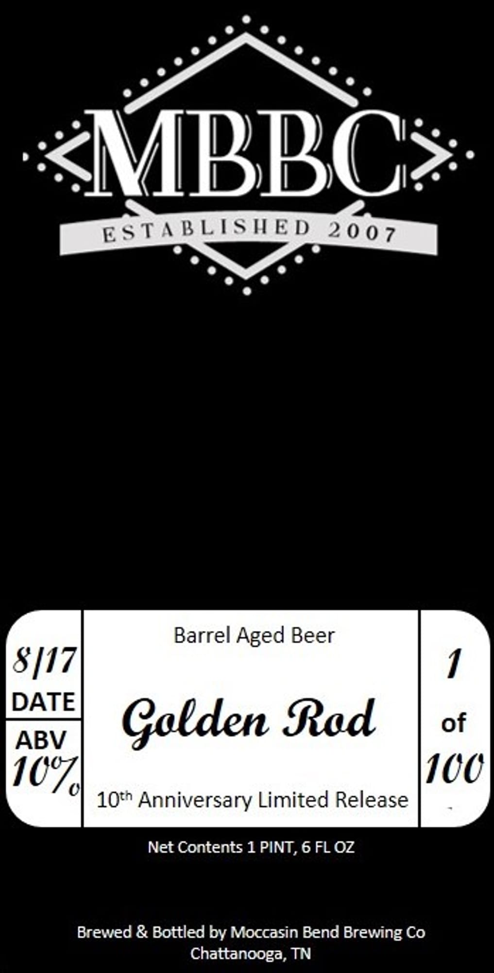 Golden Rod by Moccasin Bend Brewing Co - beer label