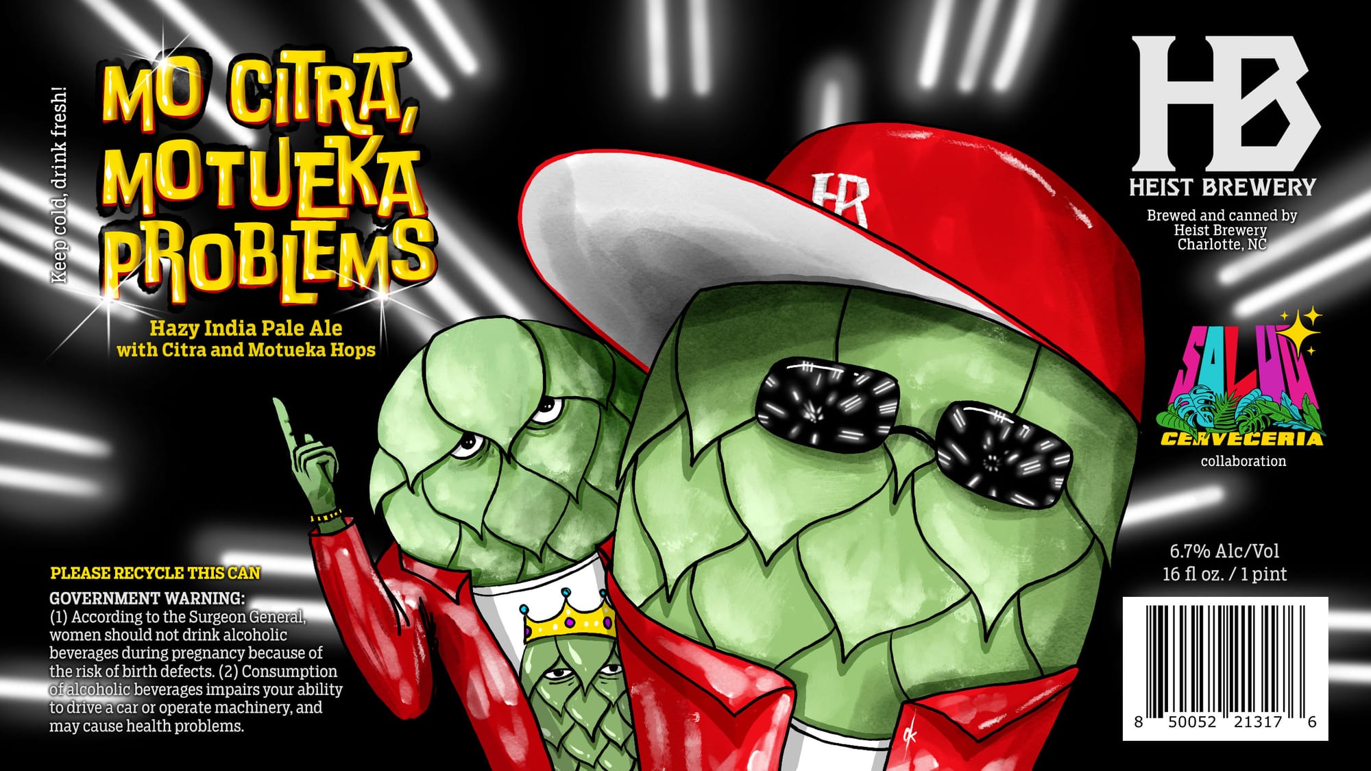 MoCitra, MoProblemas by Heist Brewery - beer label
