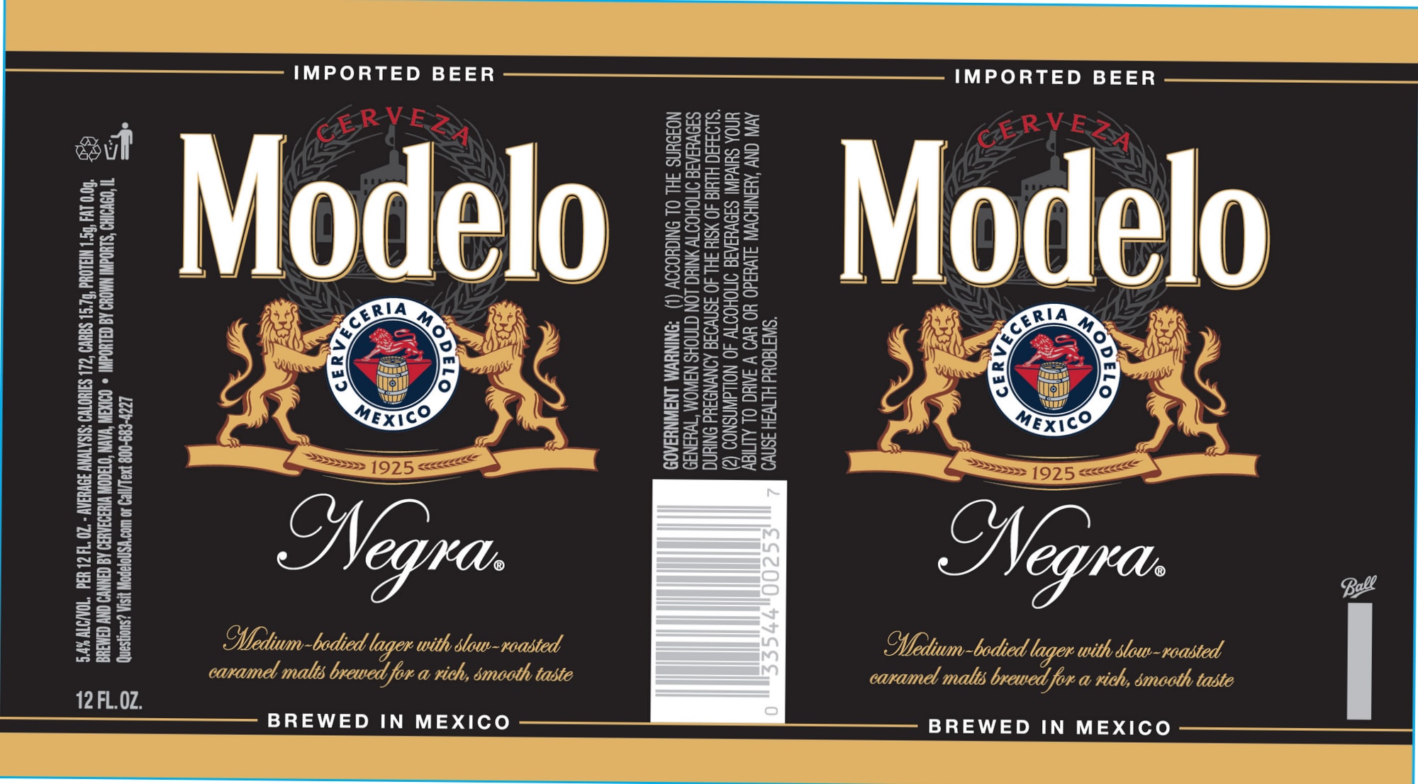 Modelo Negra by Cerveceria Modelo - beer label