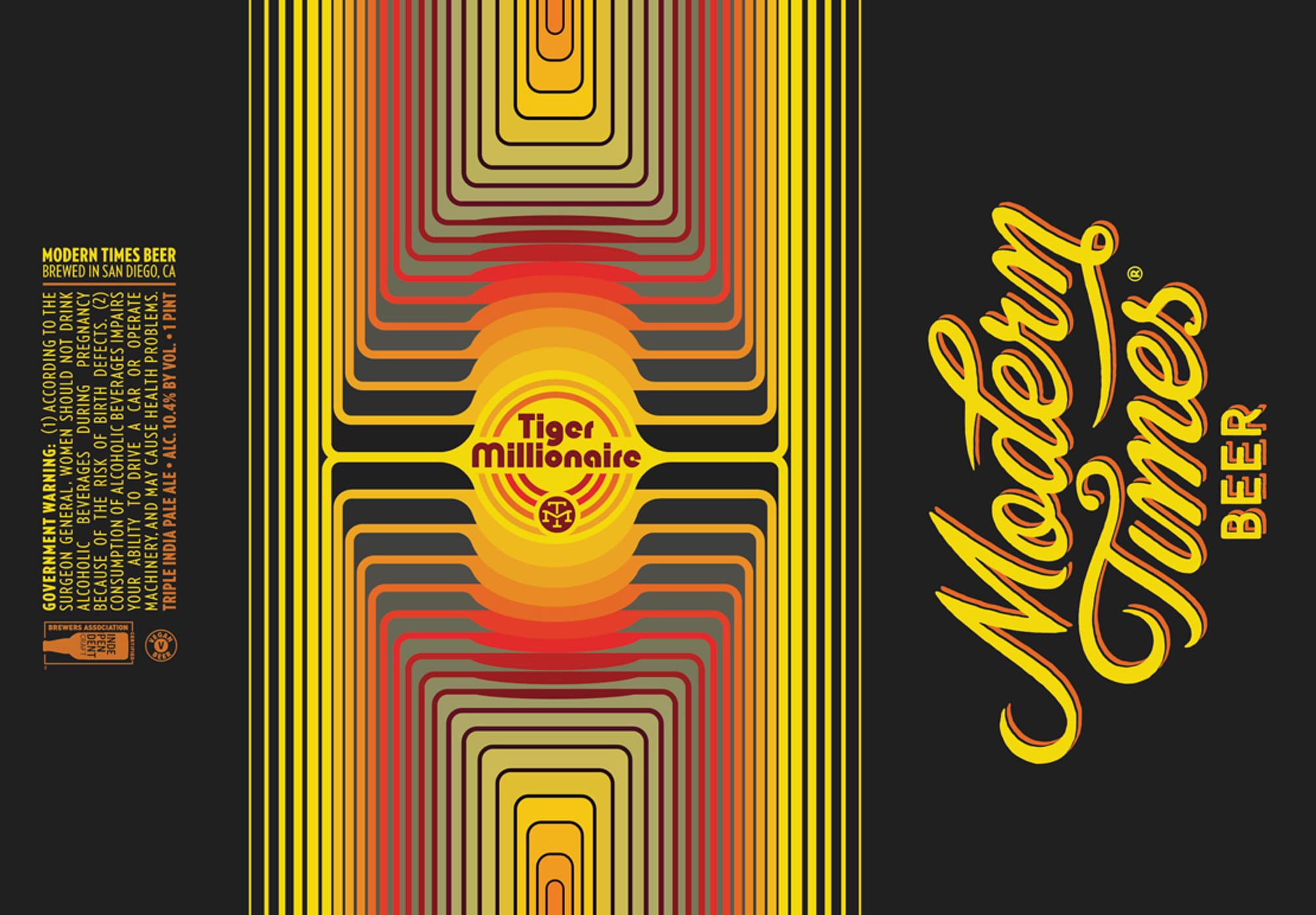 Tiger Millionaire by Modern Times Beer - beer label