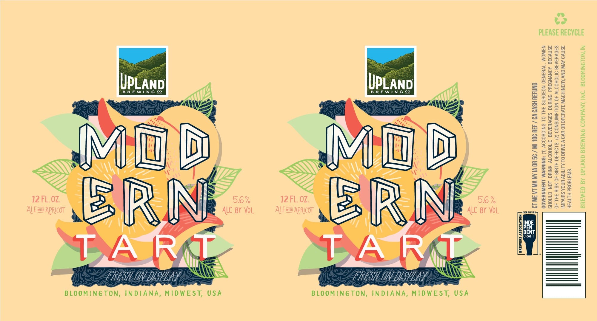 Modern Tart by Upland Brewing Co. - beer label