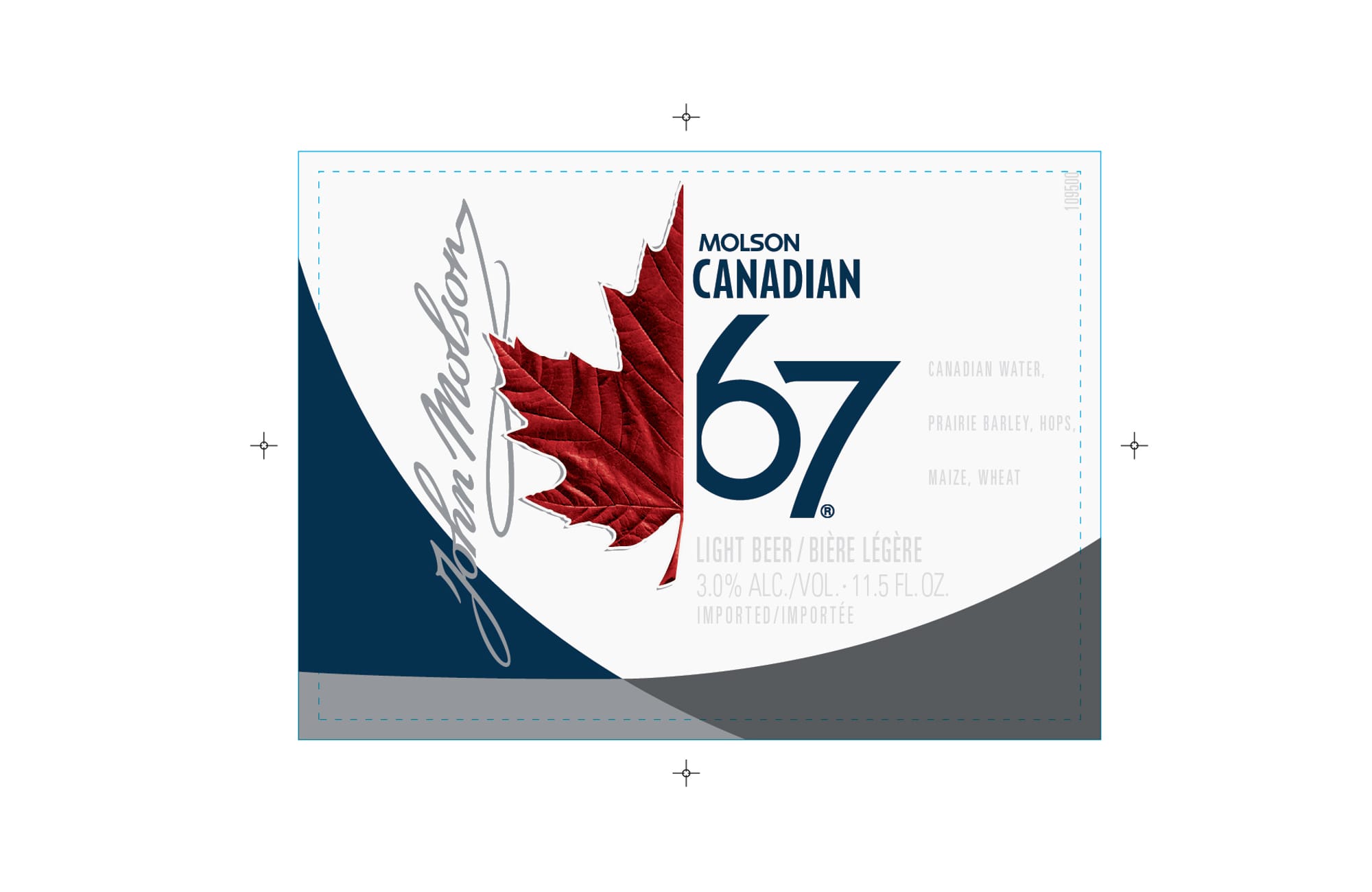 Molson Canadian 67 by Molson - beer label