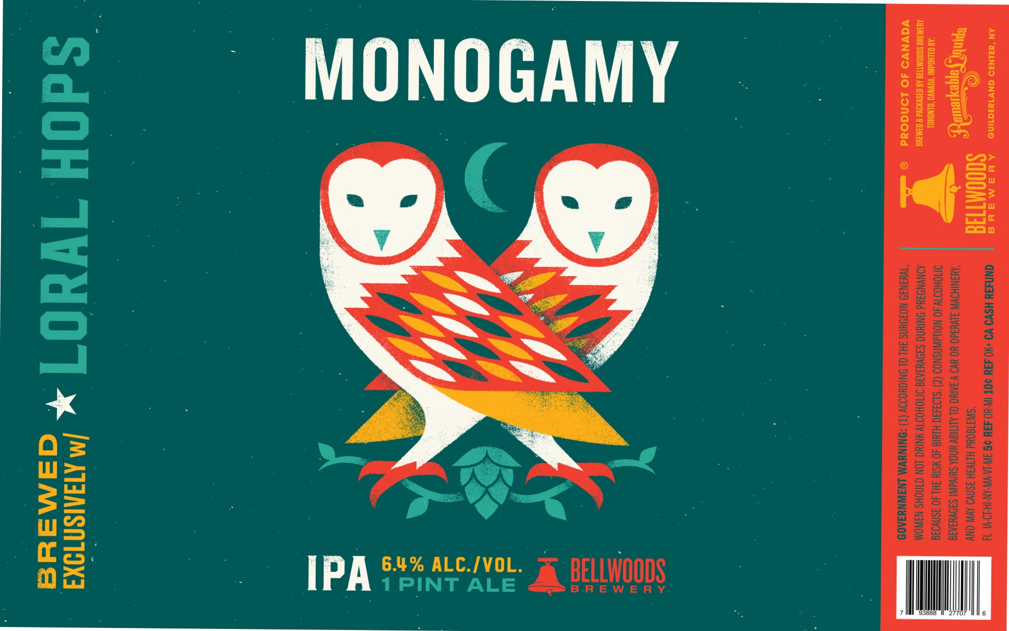 Monogamy by Bellwoods Brewery - beer label