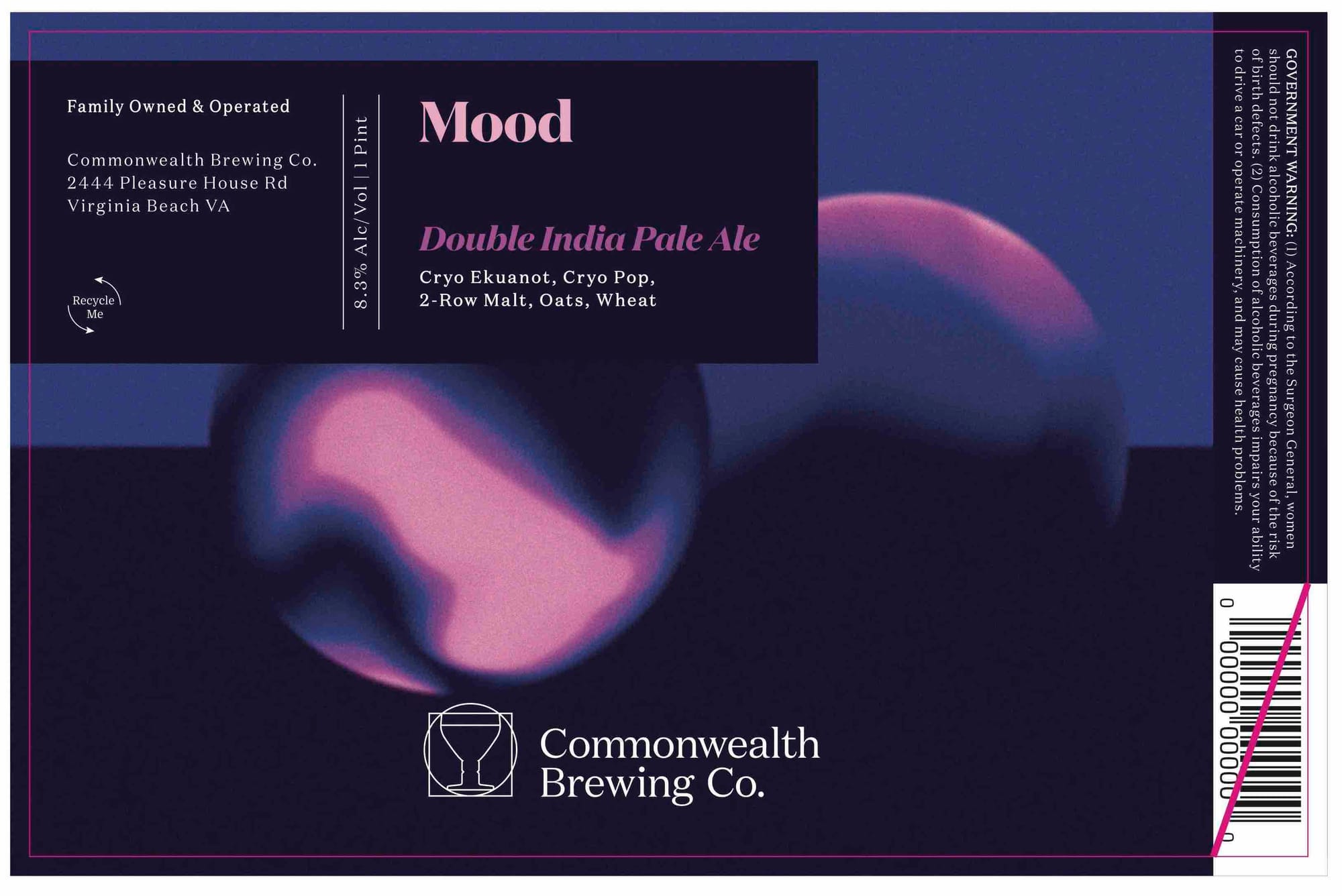 Mood by Commonwealth Brewing Co. - beer label