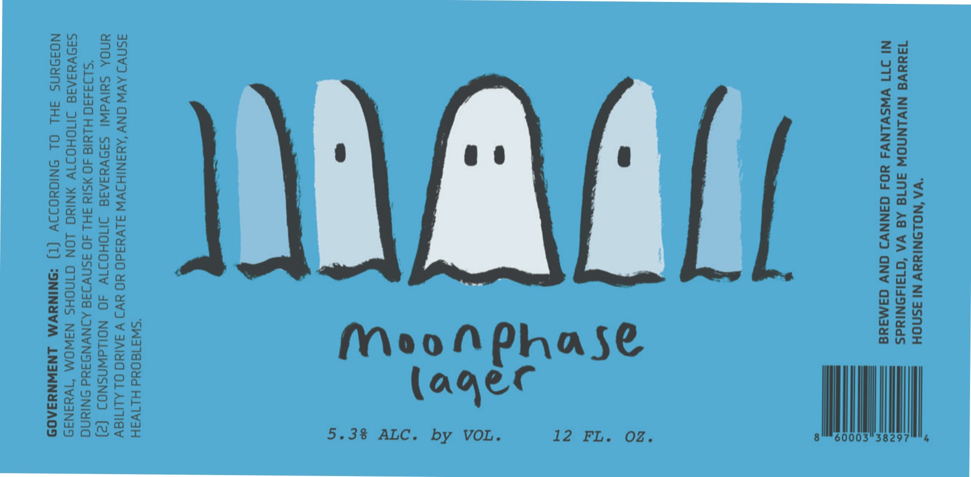 Moonphase Lager by Fantasma LLC - beer label
