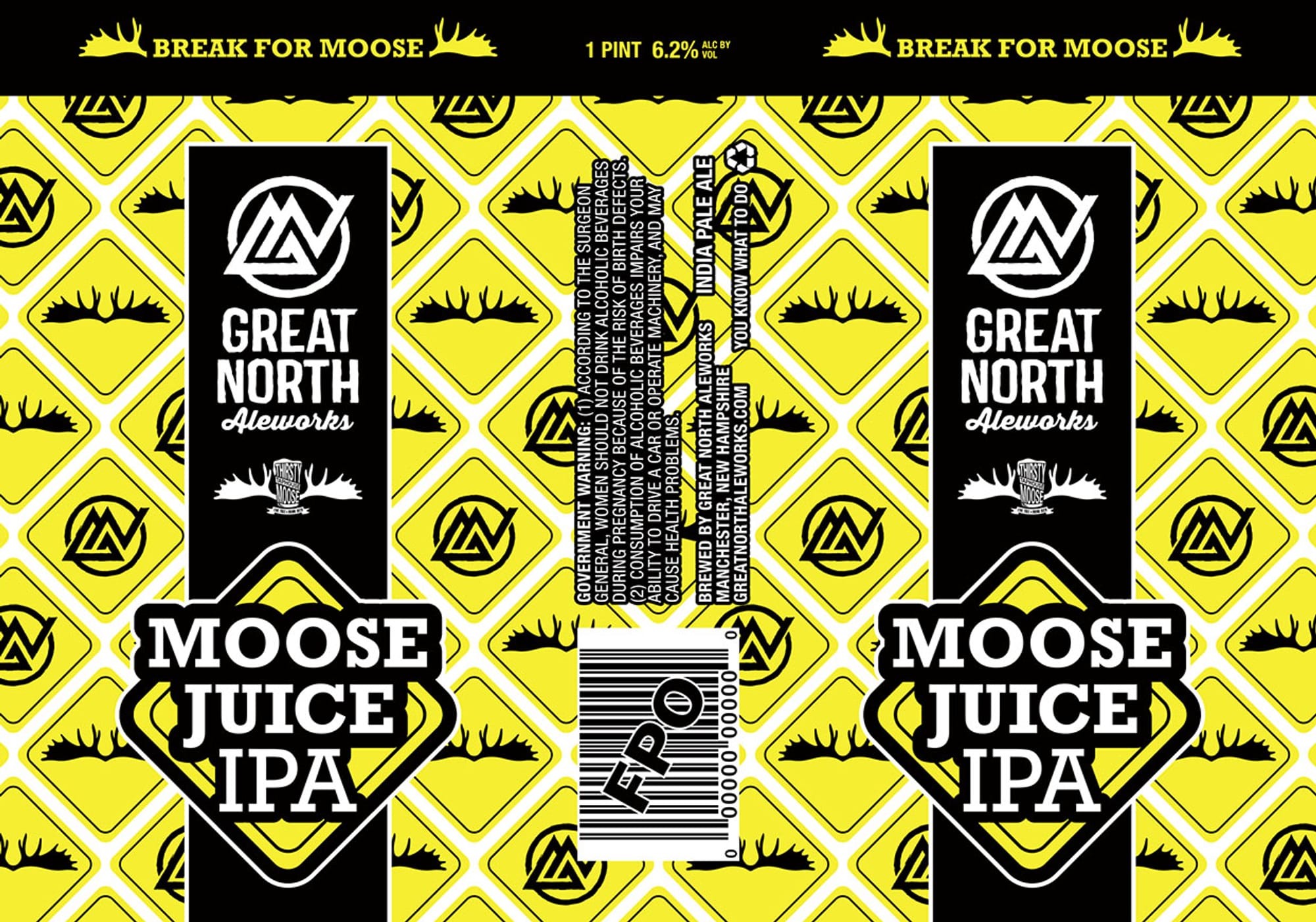 Moose Juice IPA by Great North Aleworks - beer label