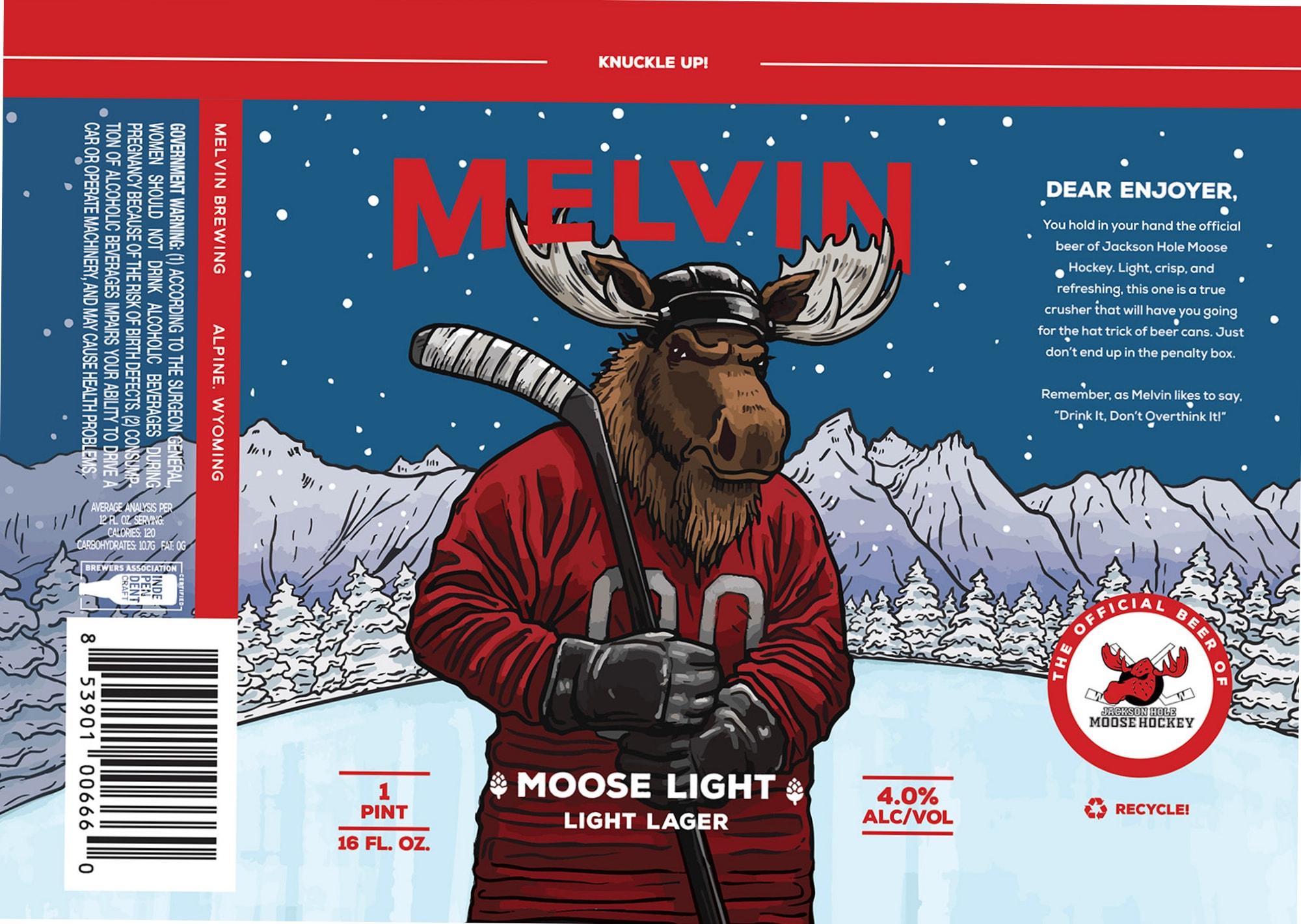 Moose Light by Melvin Brewing - beer label