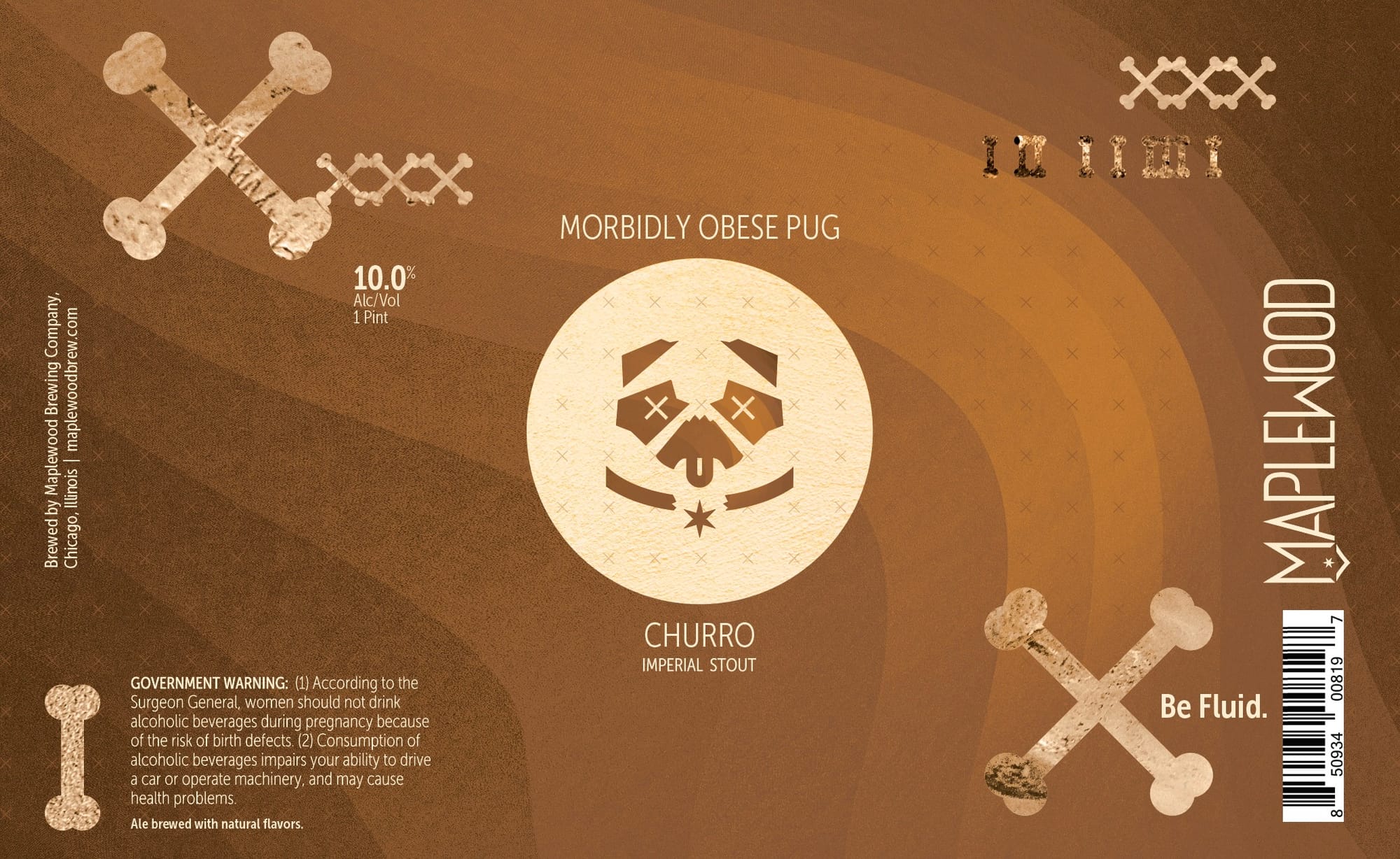 Morbidly Obese Pug by Maplewood Brewing Company - beer label