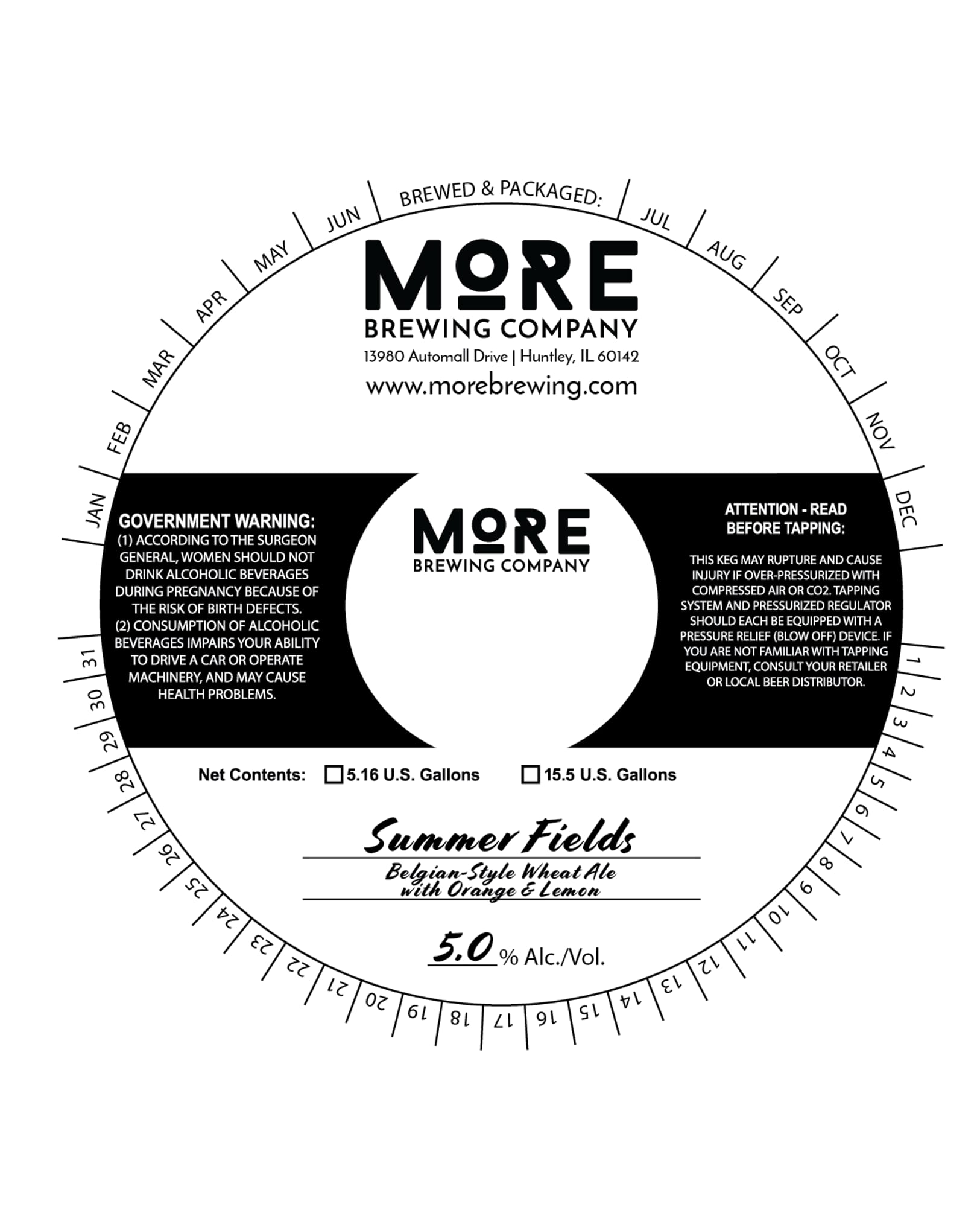 Summer Fields by More Brewing Company - beer label