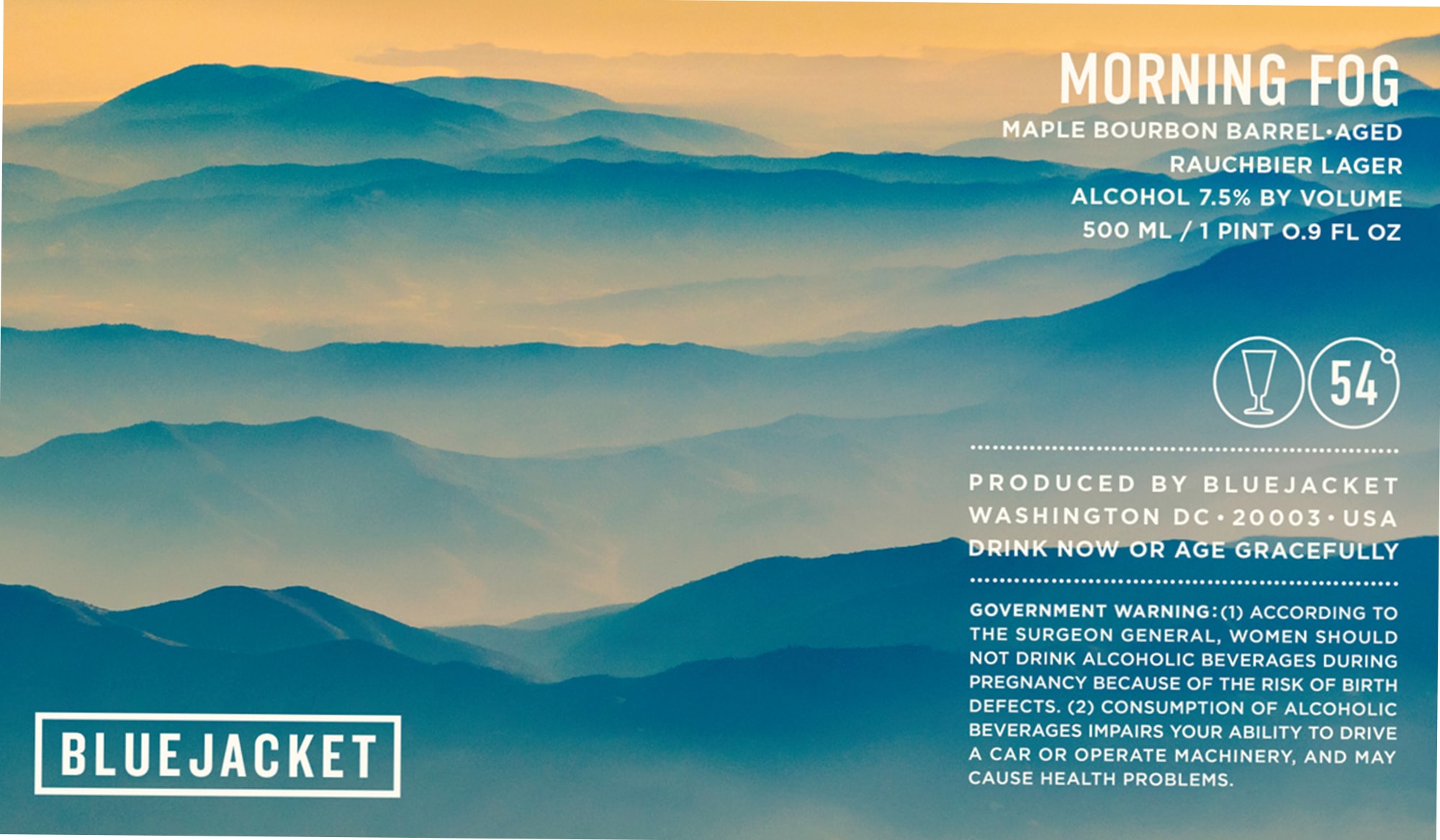 Morning Fog by Bluejacket - beer label