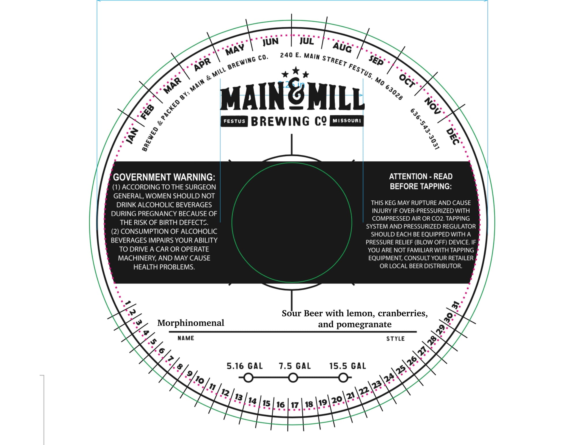 Morphinominal by Main & Mill Brewing Co. - beer label