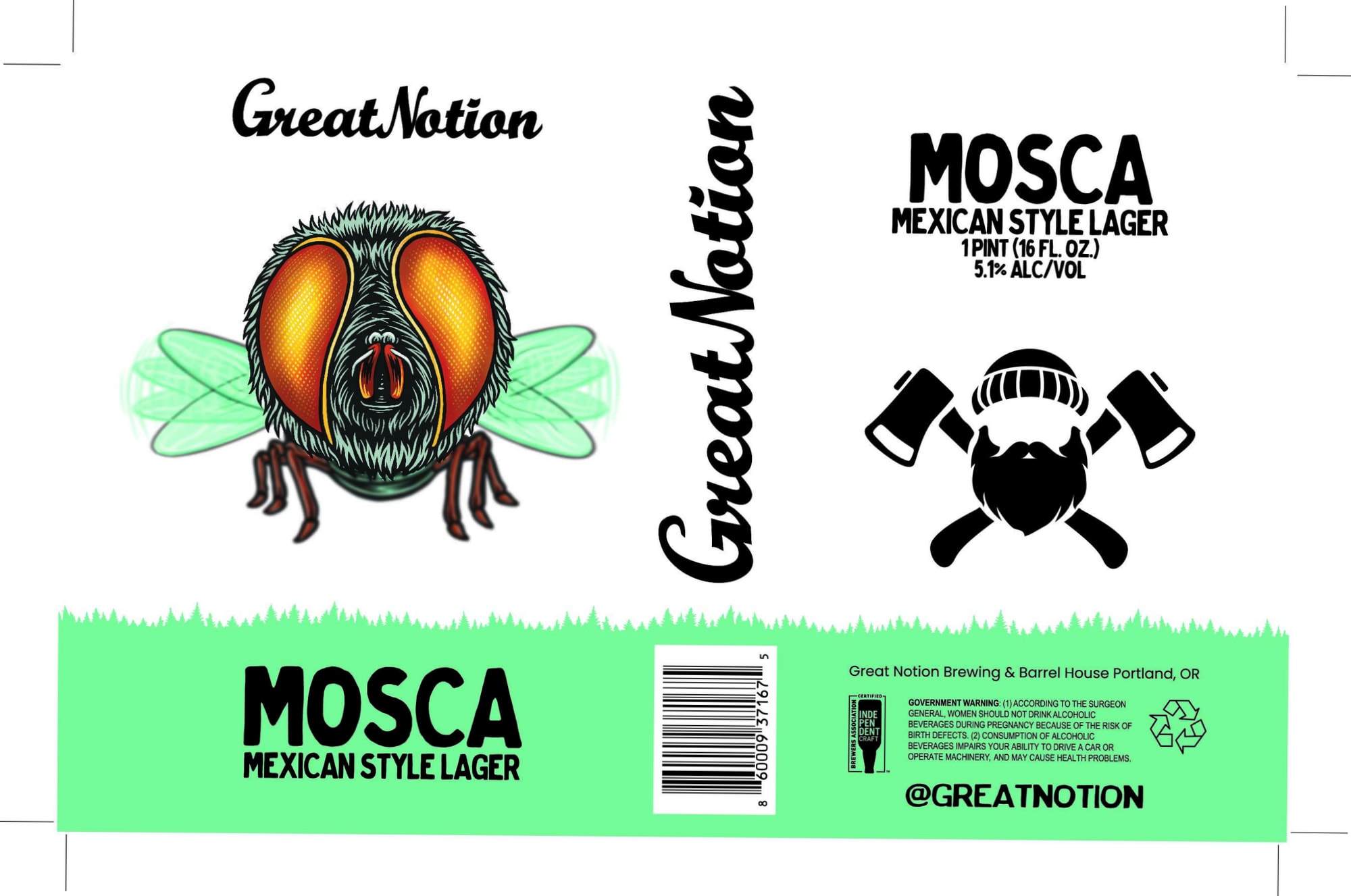 Mosca by Great Notion Brewing & Barrel House - beer label