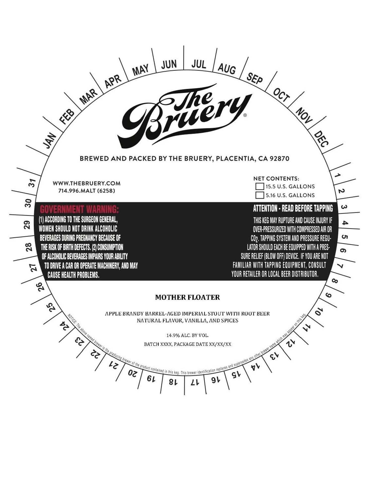 Mother Floater by The Bruery - beer label