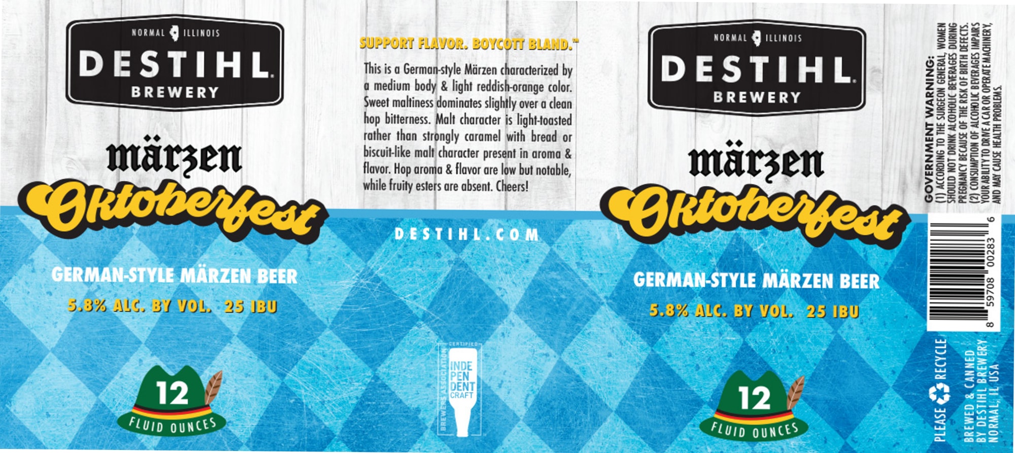 Märzen Oktoberfest by Destihl Brewery - beer label