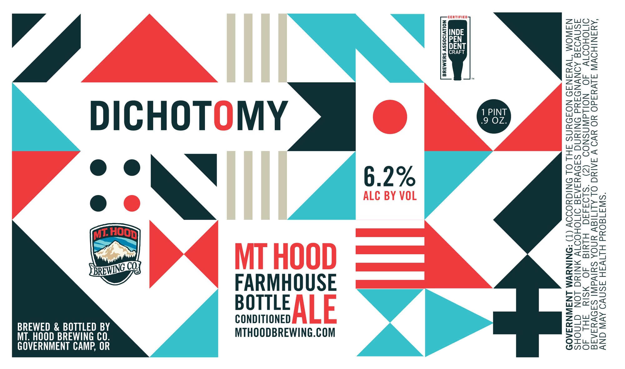 Mt Hood Farmhouse Ale by Mt. Hood Brewing Co. - beer label