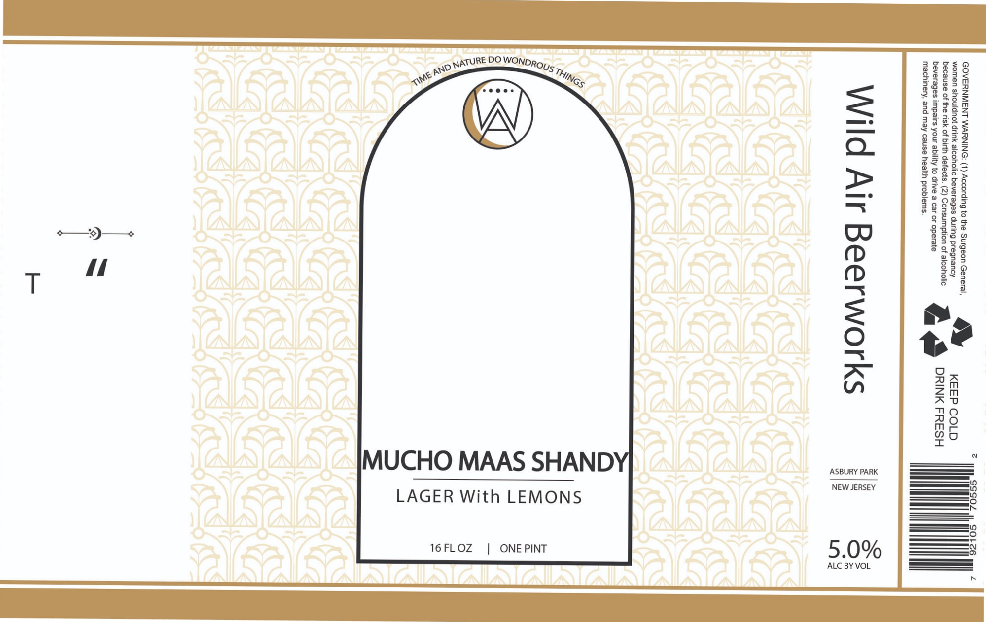 Mucho Maas Shandy by Wild Air Beerworks - beer label