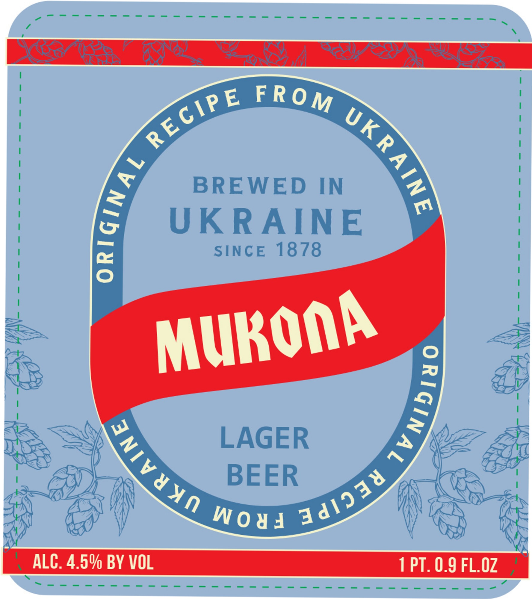 Mukona Lager by Pivarna Kharkiv - beer label