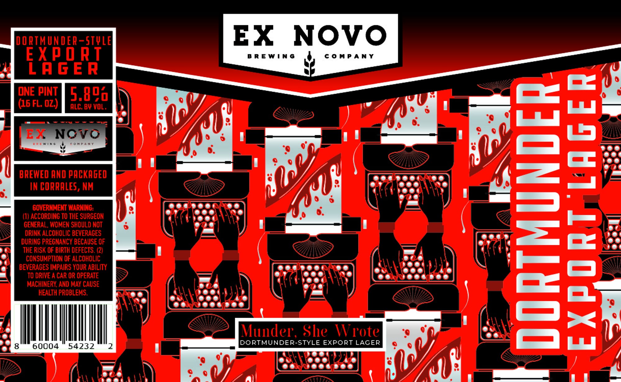 Munder, She Wrote by Ex Novo Brewing Company - beer label