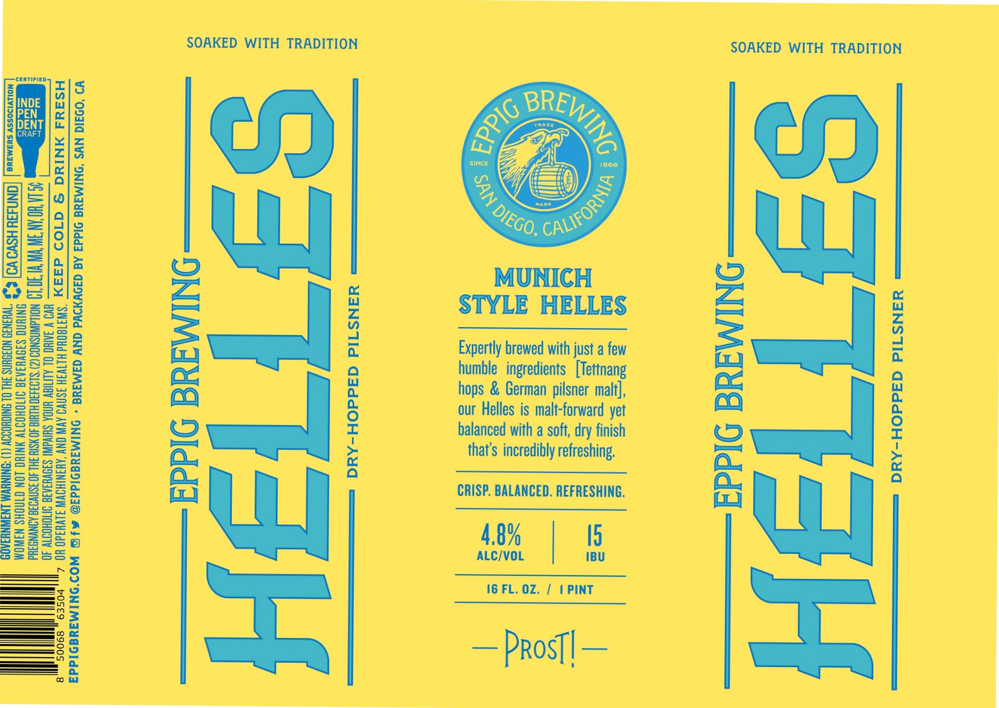 Munich Style Helles by Eppig Brewing - beer label