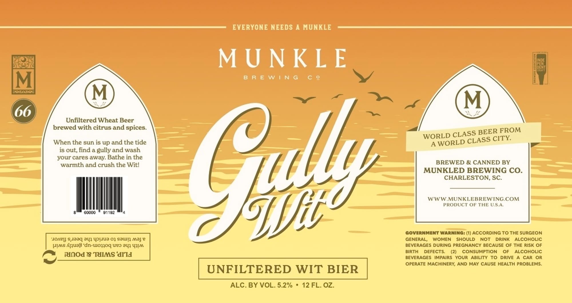 Gully Wit by Munkle Brewing Co. - beer label