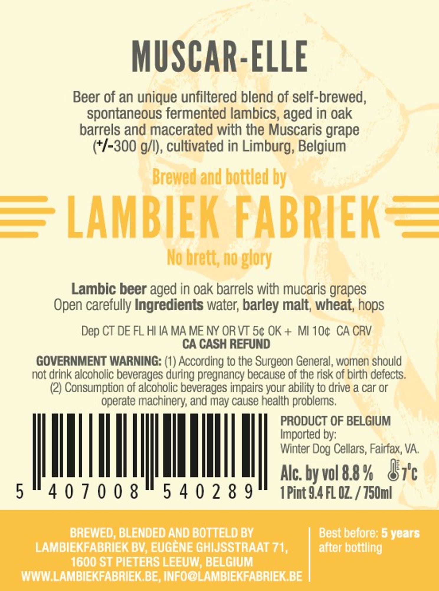 Muscar-Elle by Lambiek Fabriek - beer label