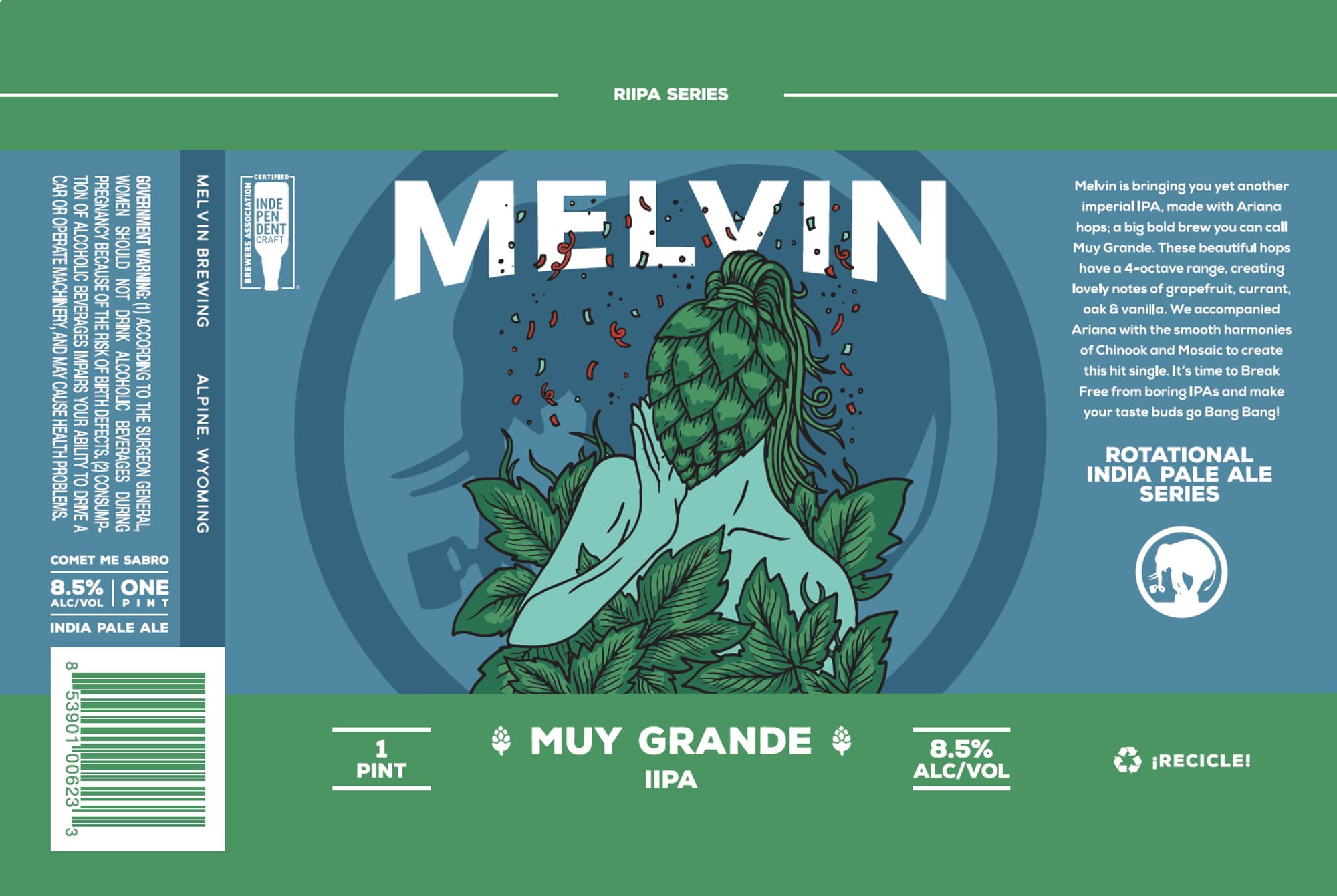 Muy Grande by Melvin Brewing - beer label