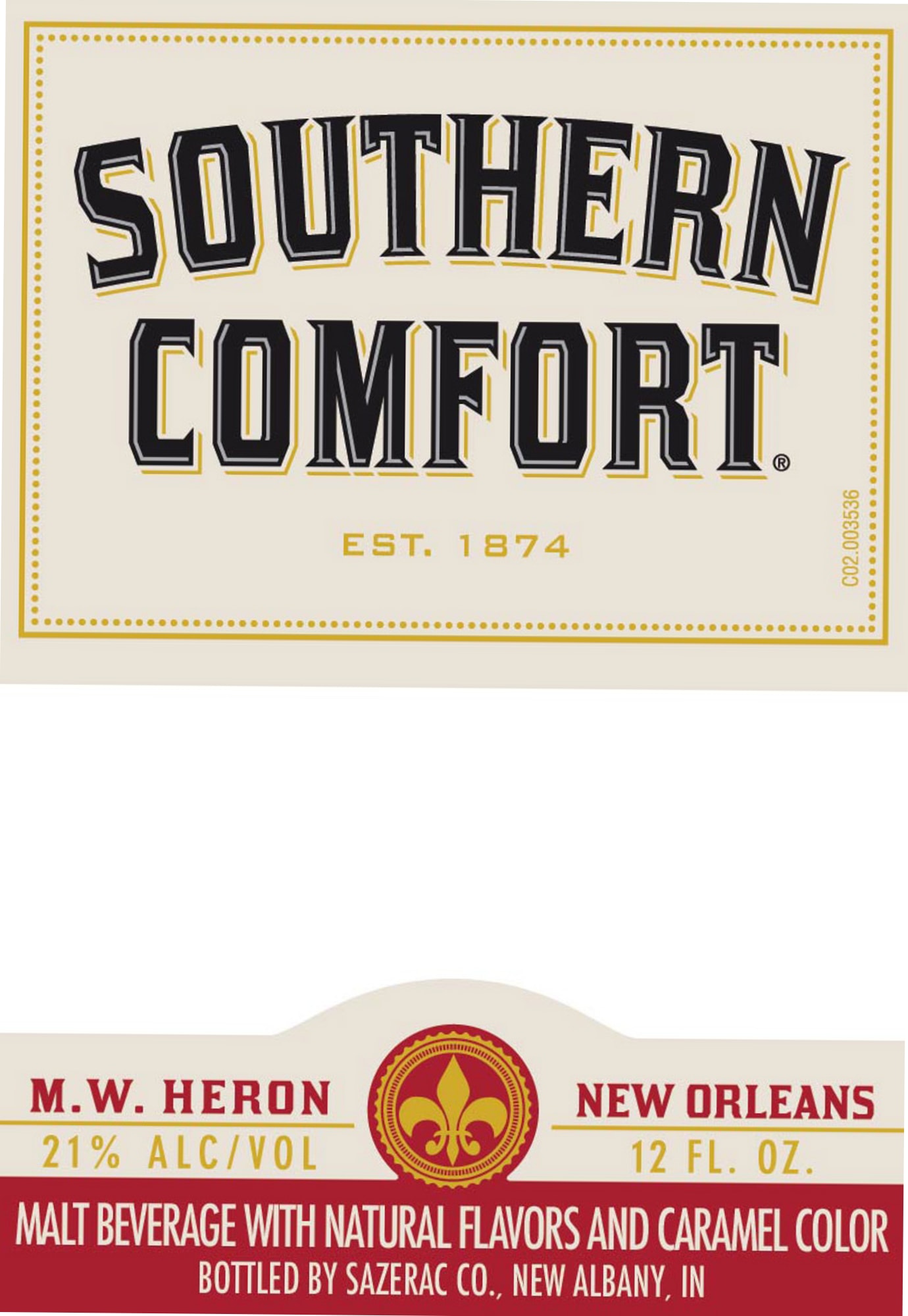 M.W. Heron New Orleans by Sazerac Co. - beer label