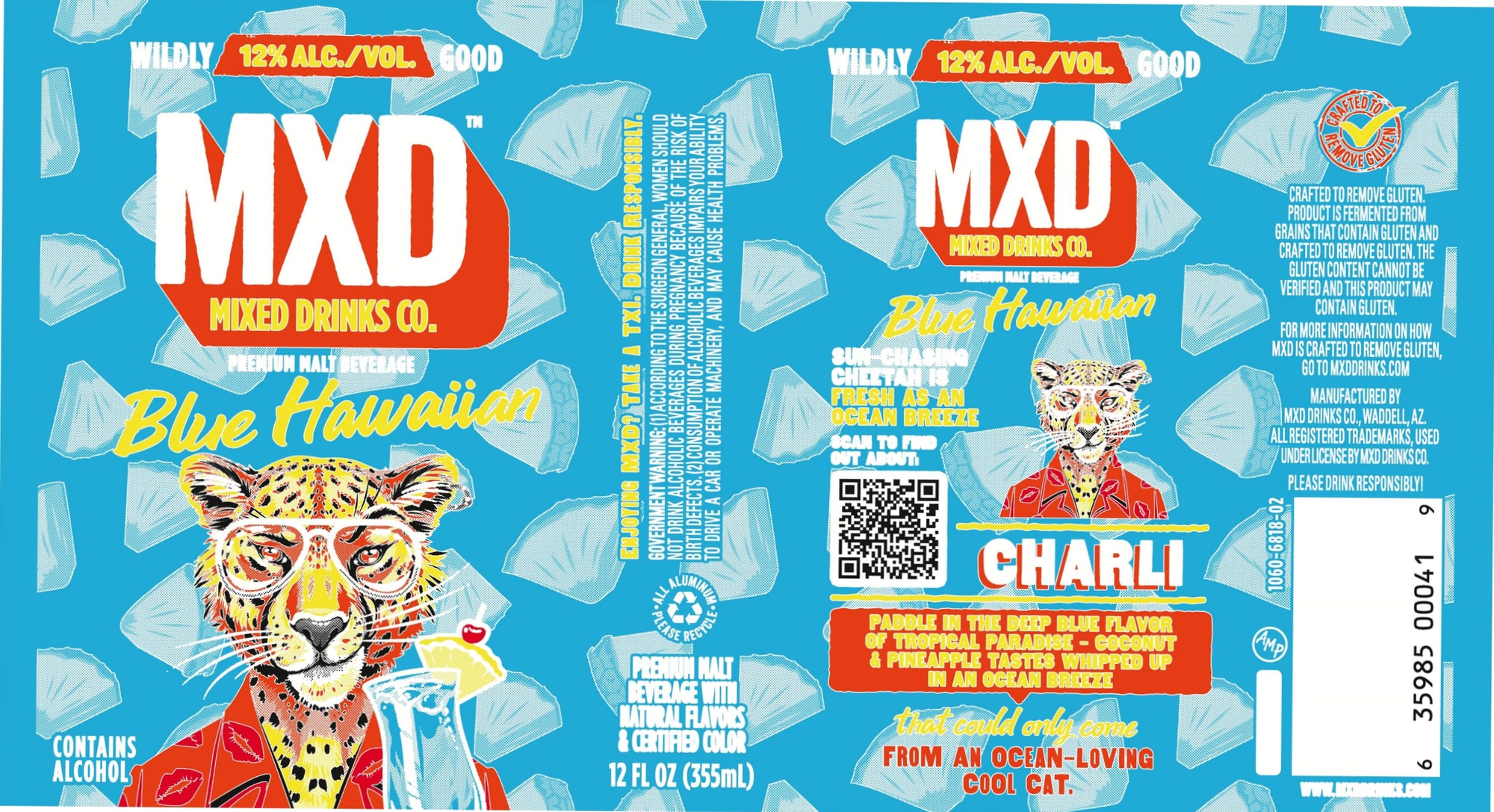 MXD Blue Hawaiian by Mixed Drinks Co. - beer label