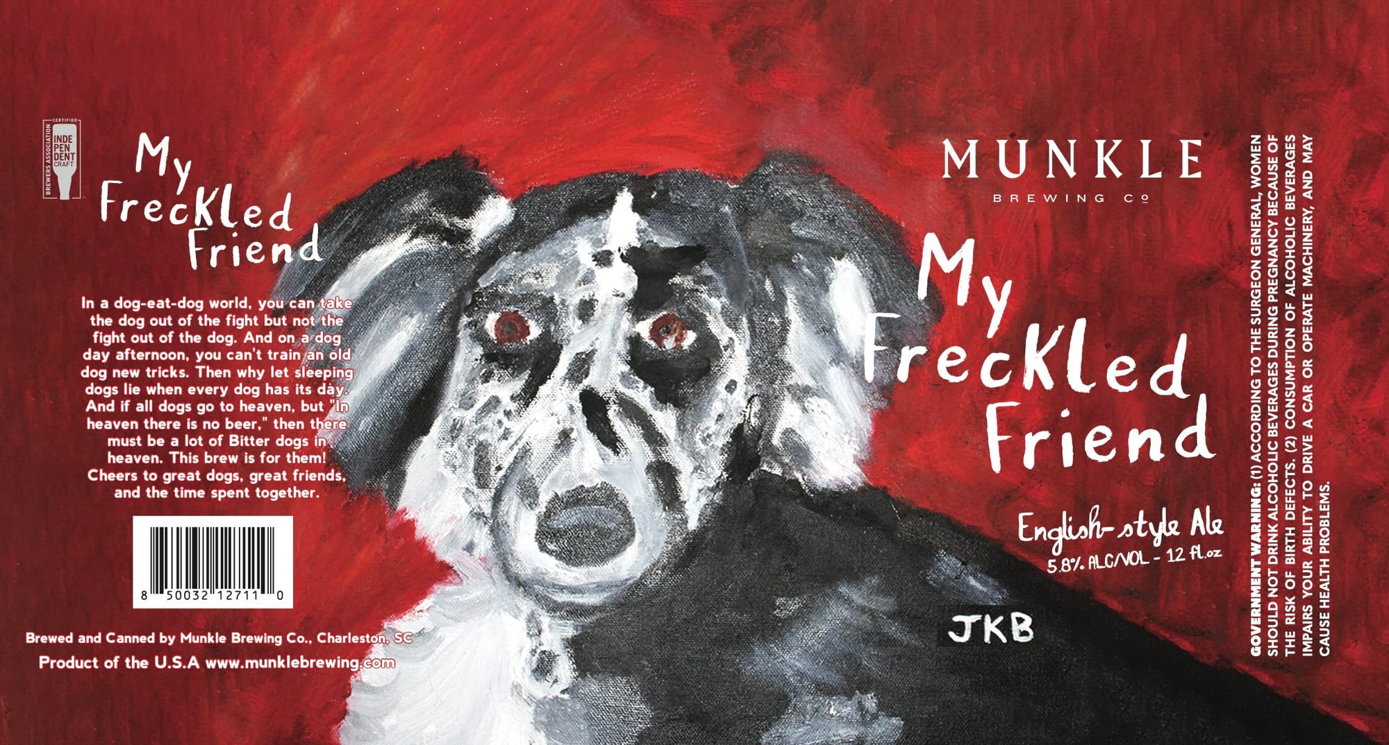 My Freckled Friend by Munkle Brewing Co. - beer label