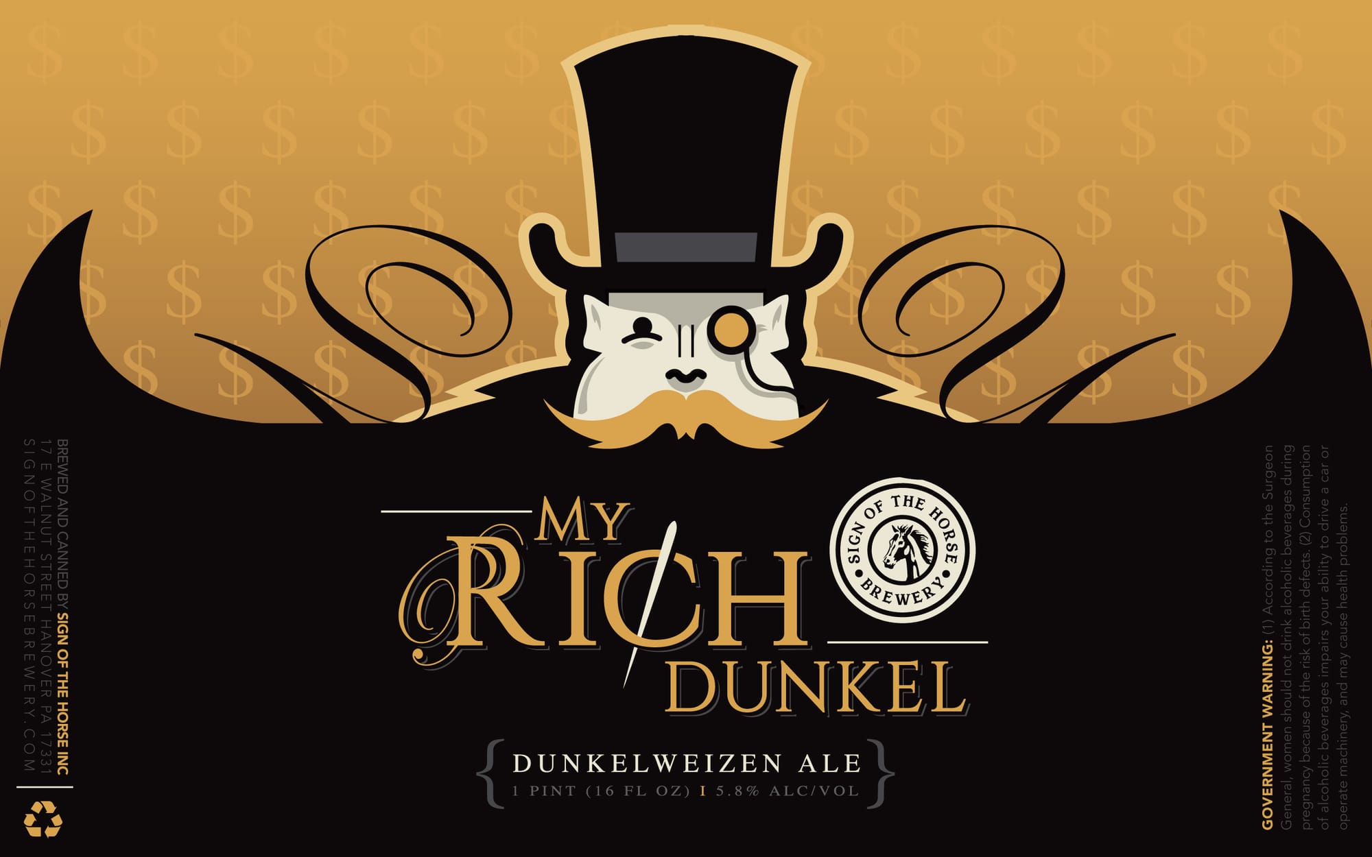 My Rich Dunkel by Sign of the Horse Brewery - beer label