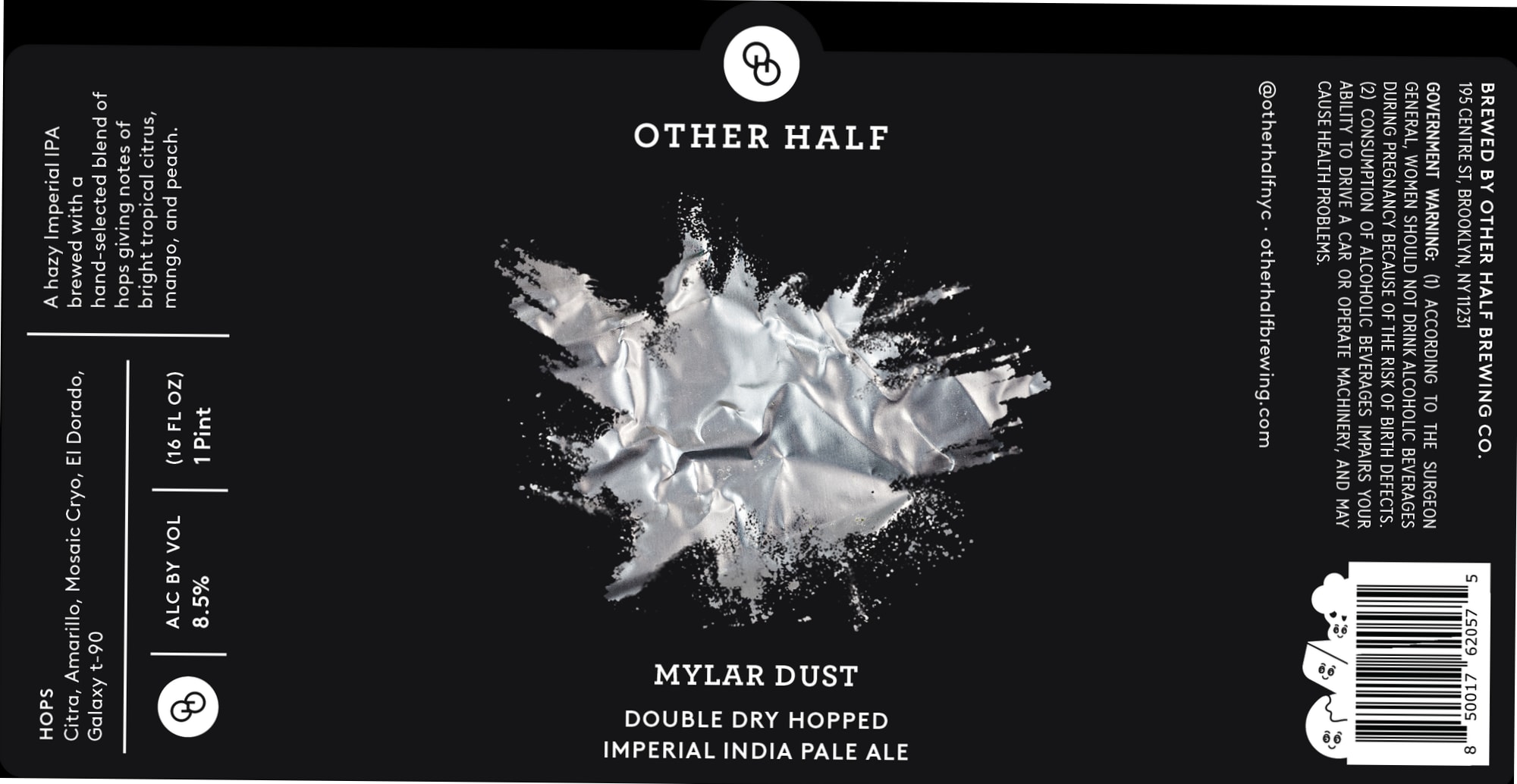 Mylar Dust by Other Half Brewing Co. - beer label