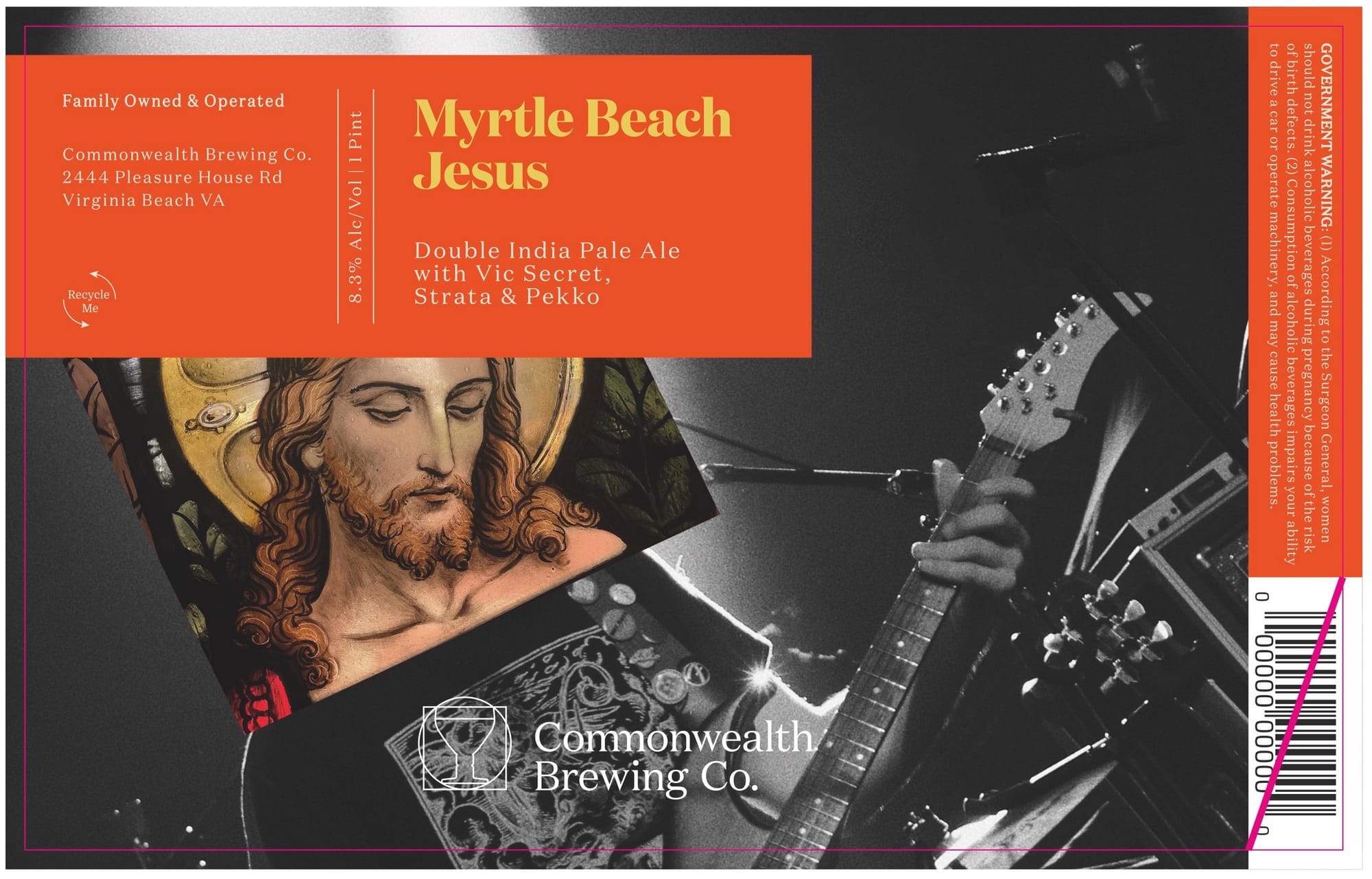 Myrtle Jesus by Commonwealth Brewing Co. - beer label