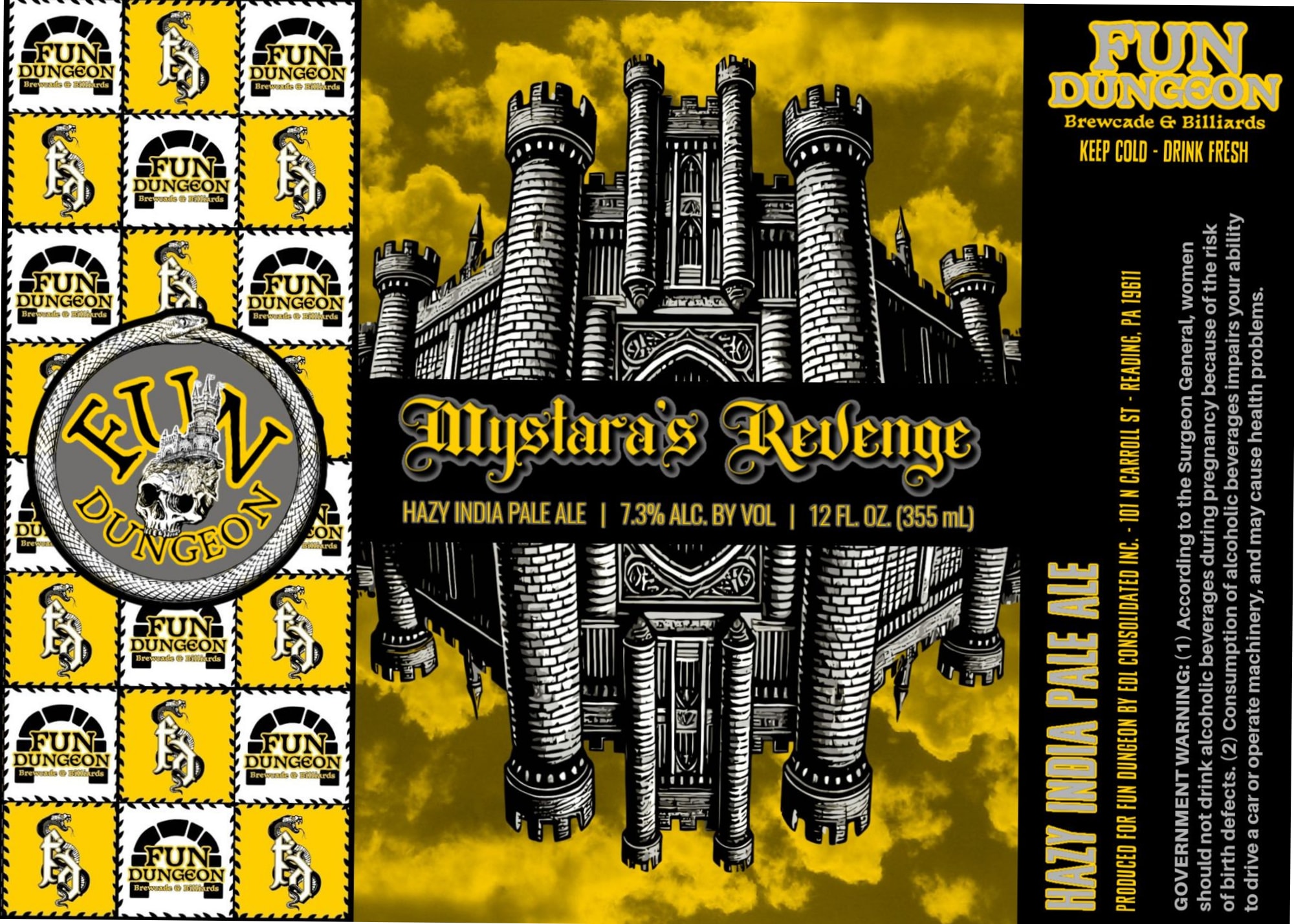 Mystara’s Revenge by Fun Dungeon / Consolidated Inc. - beer label