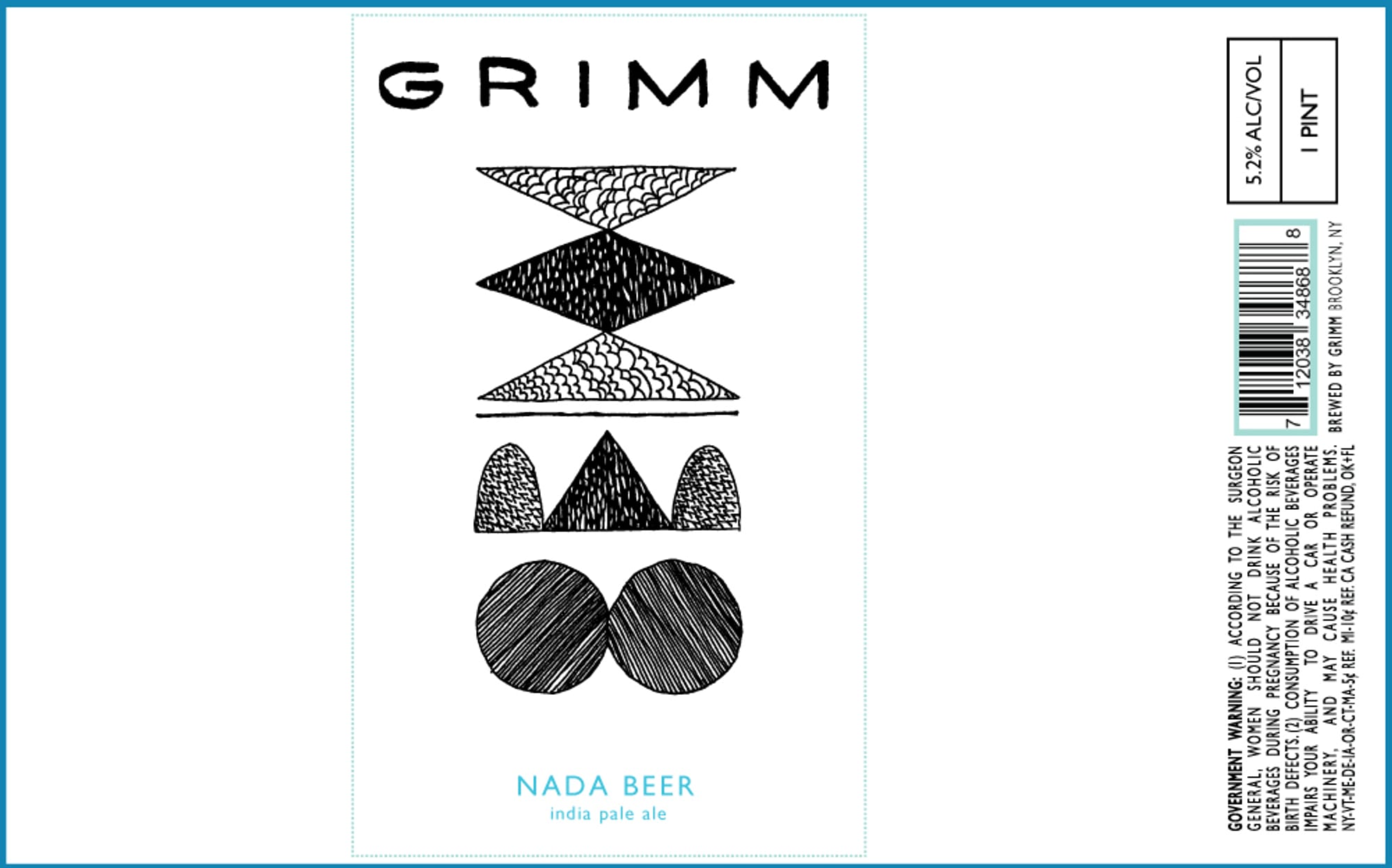 Nada Beer by Grimm Artisanal Ales - beer label