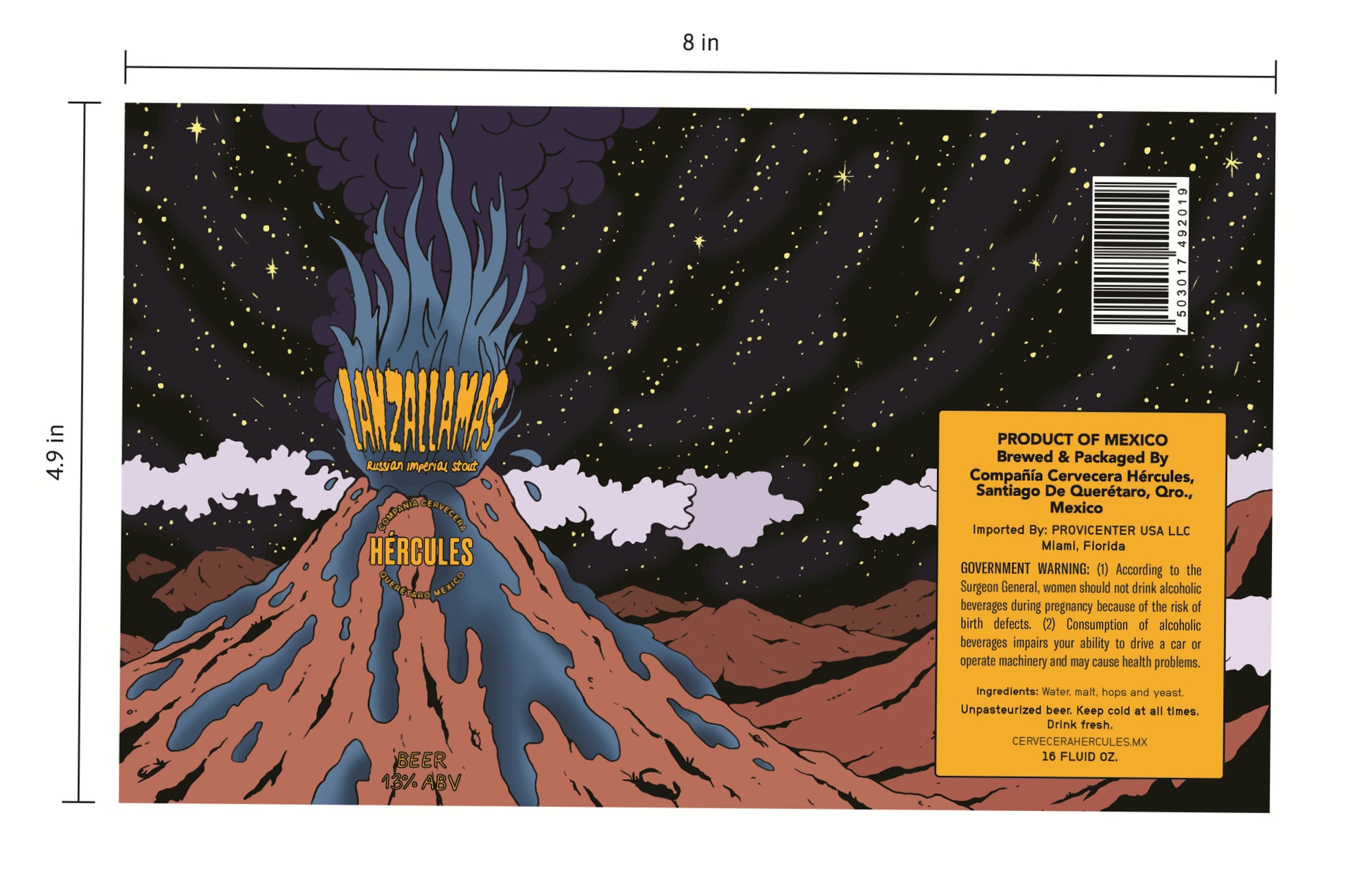 Nanzalomas by Compañia Cervecera Hércules - beer label