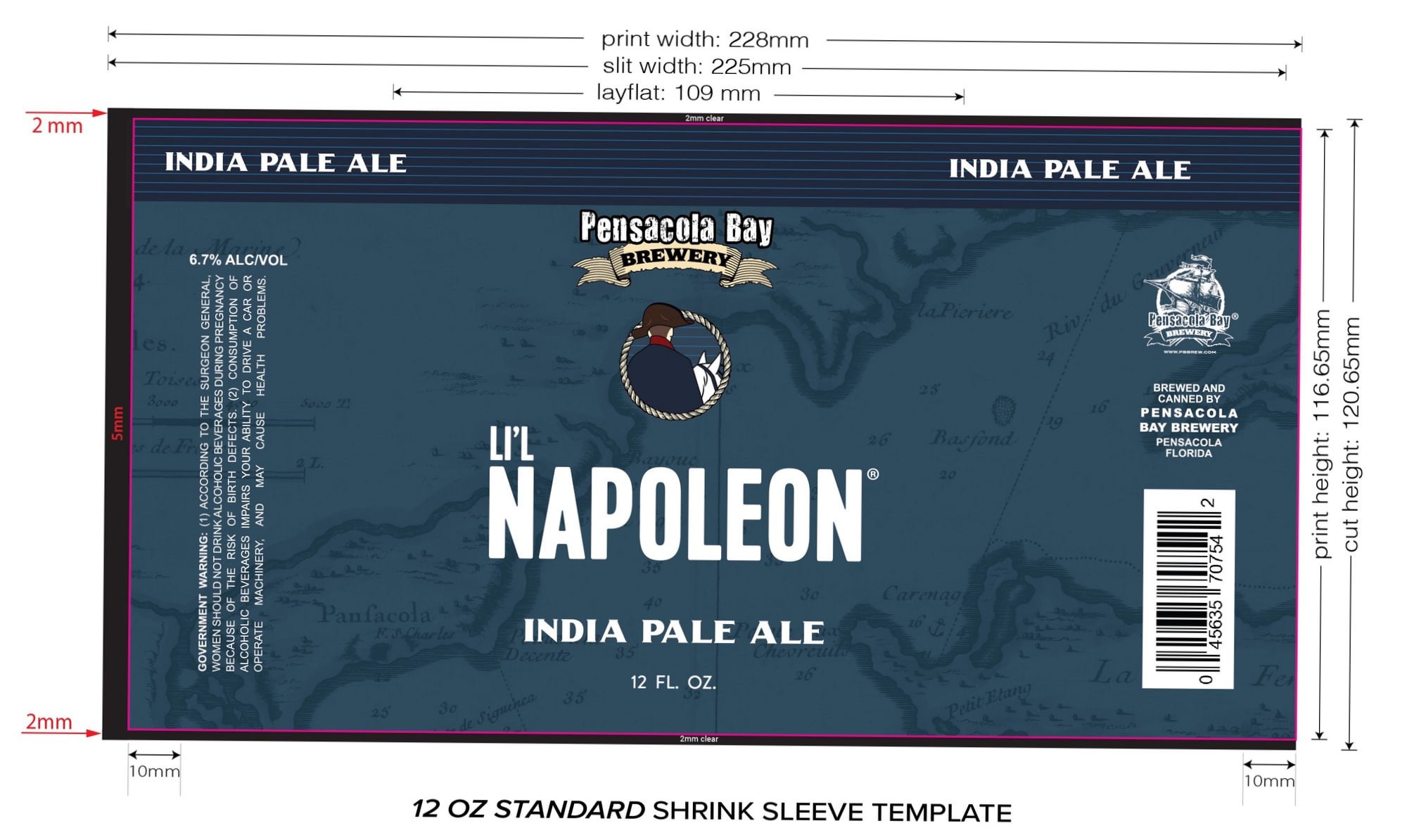 Napoleon by Pensacola Bay Brewery - beer label