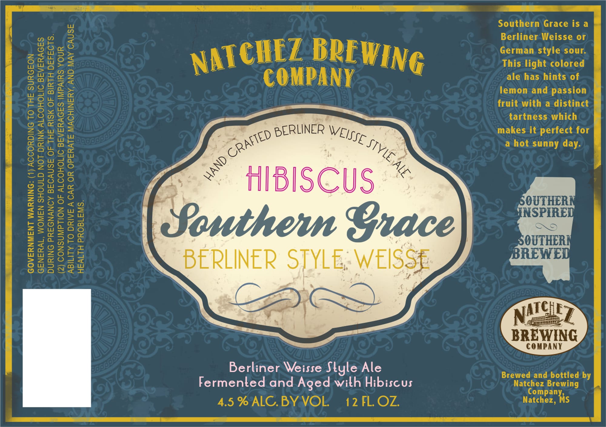 Southern Grace by Natchez Brewing Company - beer label
