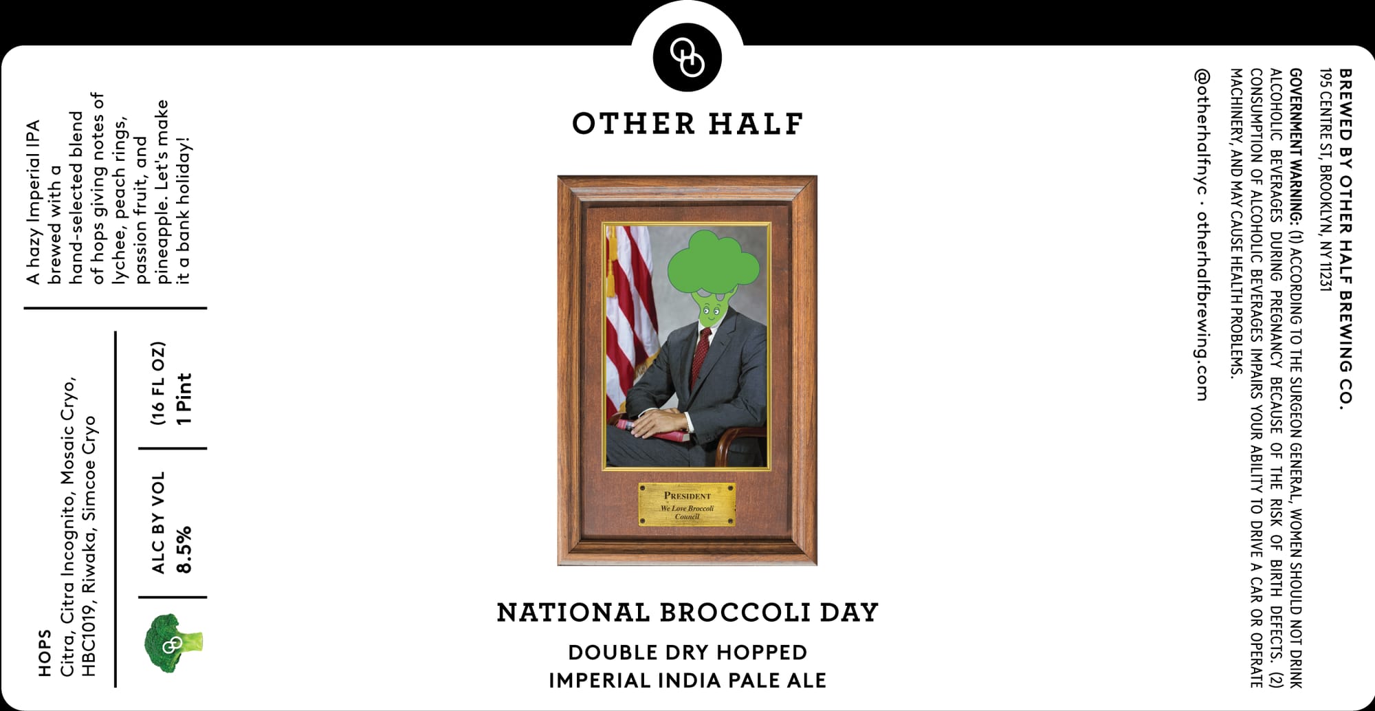 National Broccoli Day by Other Half Brewing - beer label