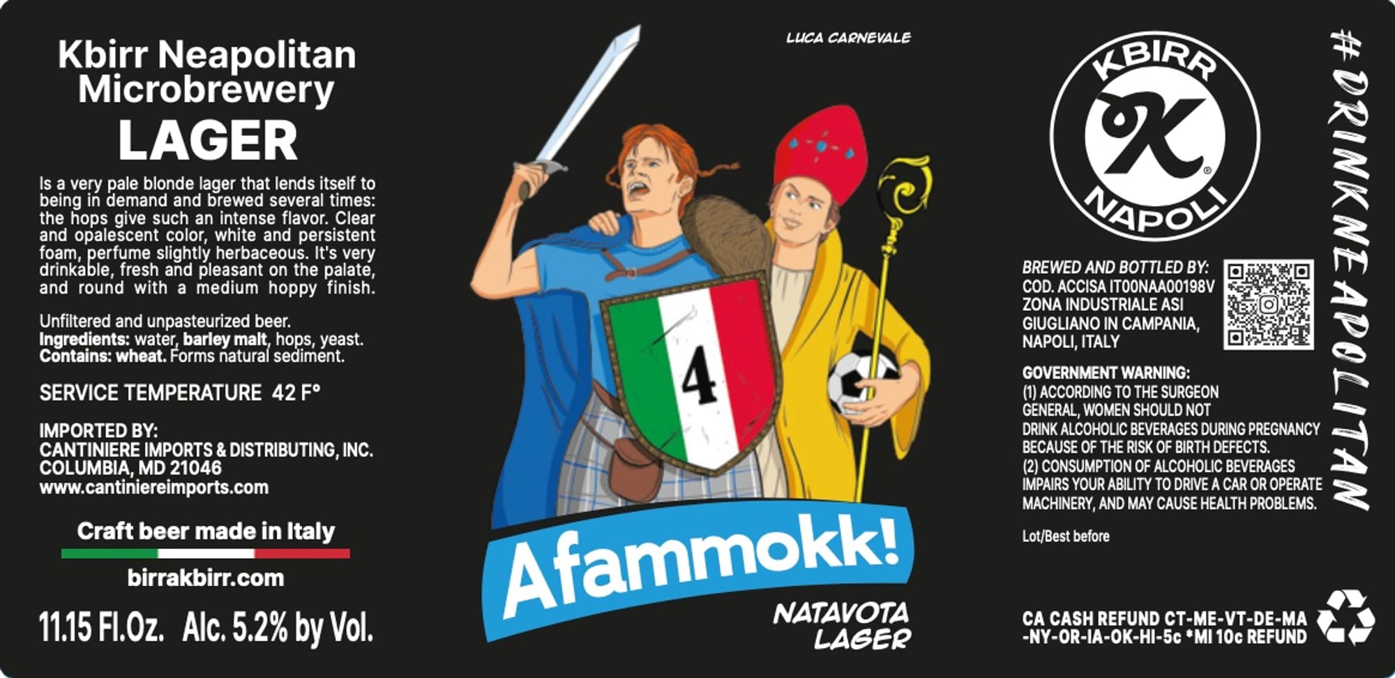 Neapolitan Lager by Kbirr - beer label
