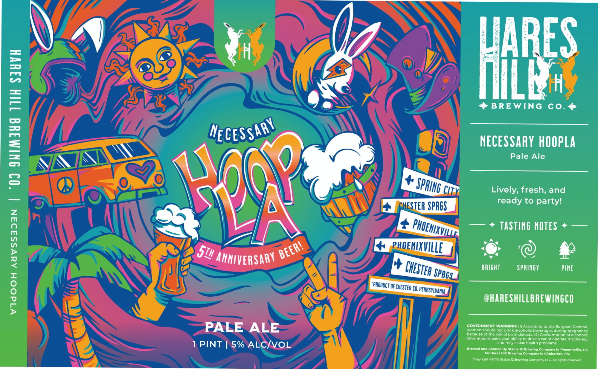Necessary Hoops by Hares Hill Brewing Co. - beer label