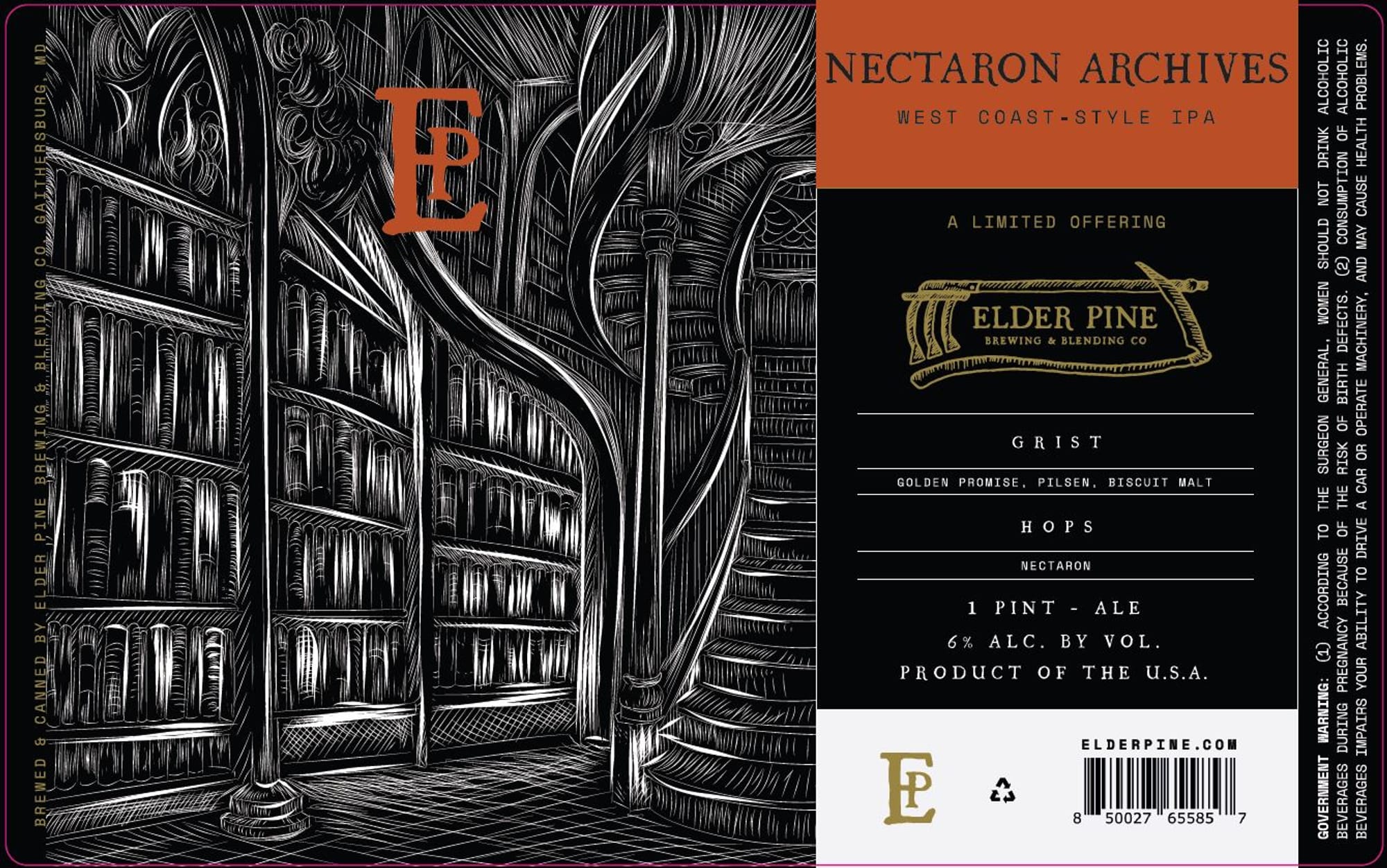 Nectaron Archives by Elder Pine Brewing & Blending Co. - beer label