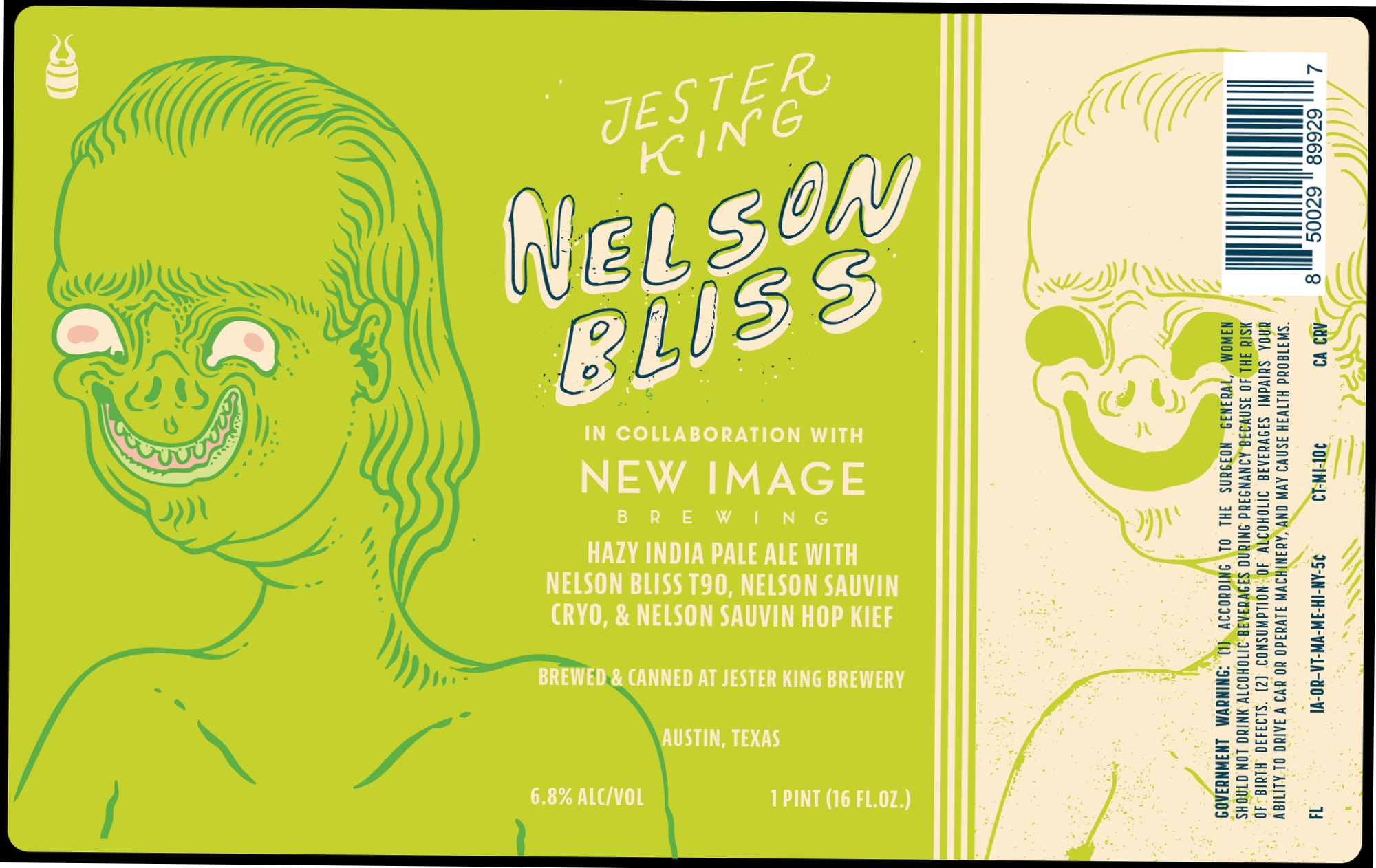 Nelson Bliss by Jester King Brewing - beer label