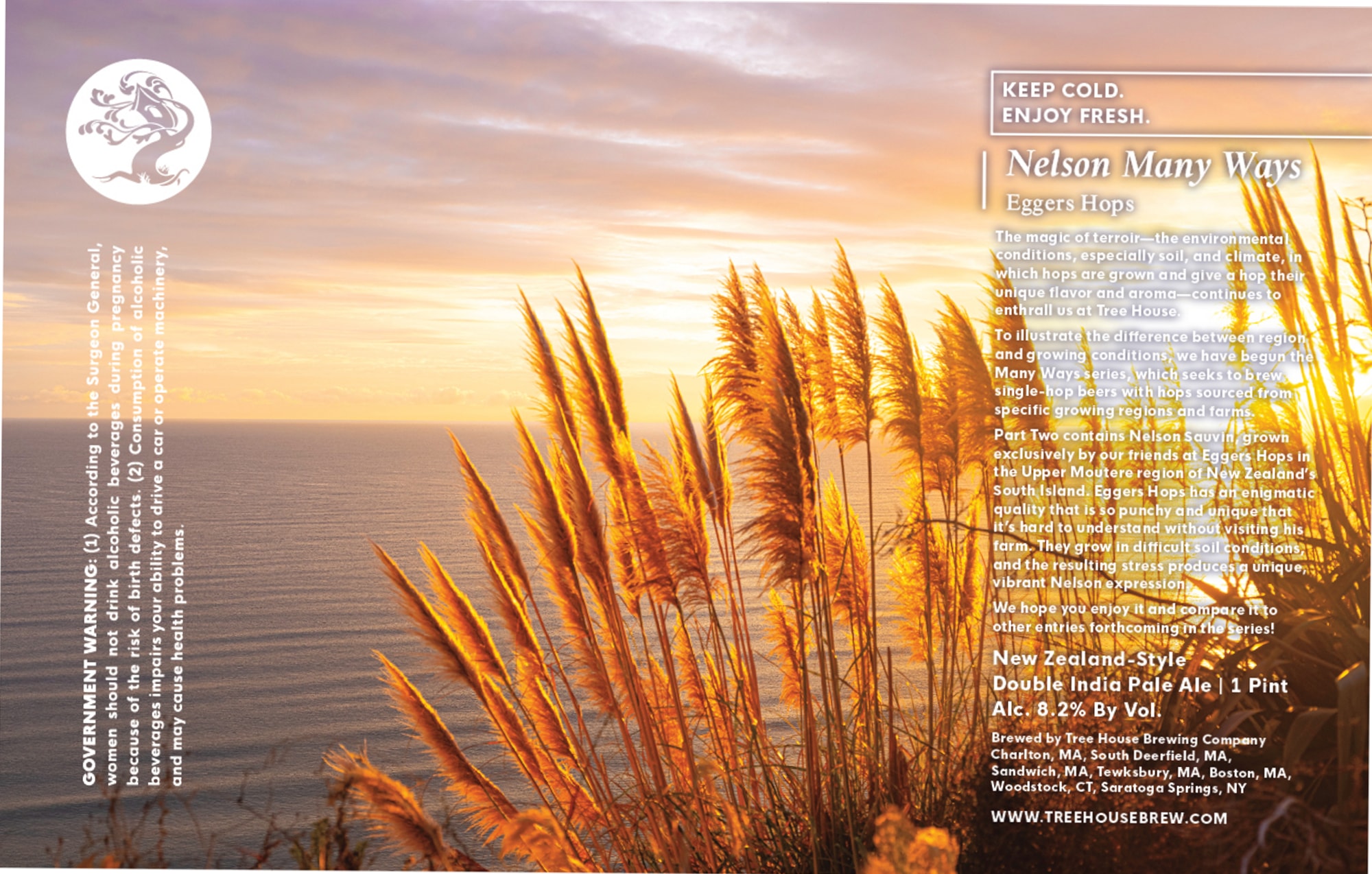 Nelson Many Ways by Tree House Brewing Company - beer label